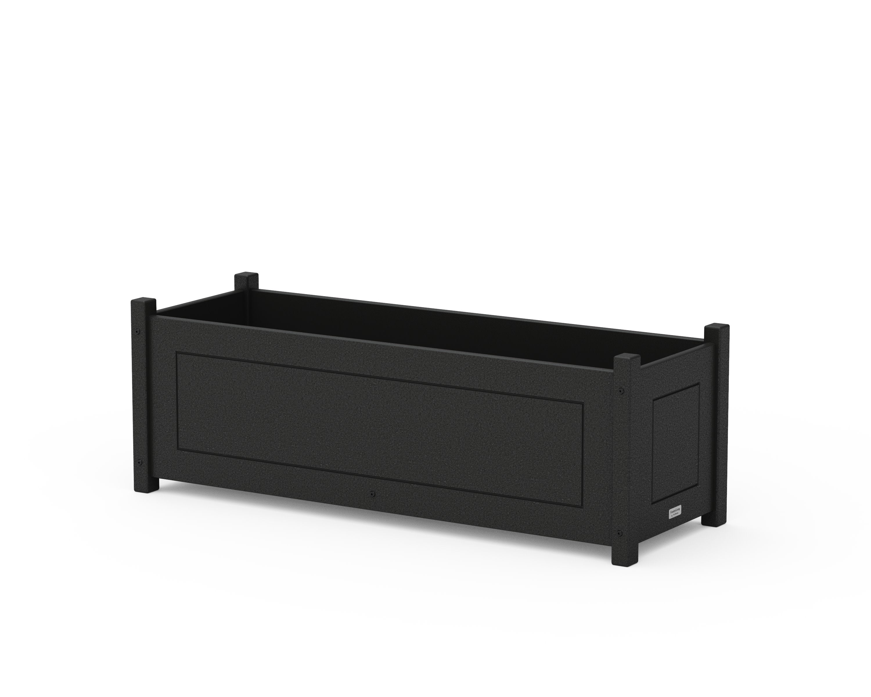 Country Living Rectangle Triple Planter Box in Black