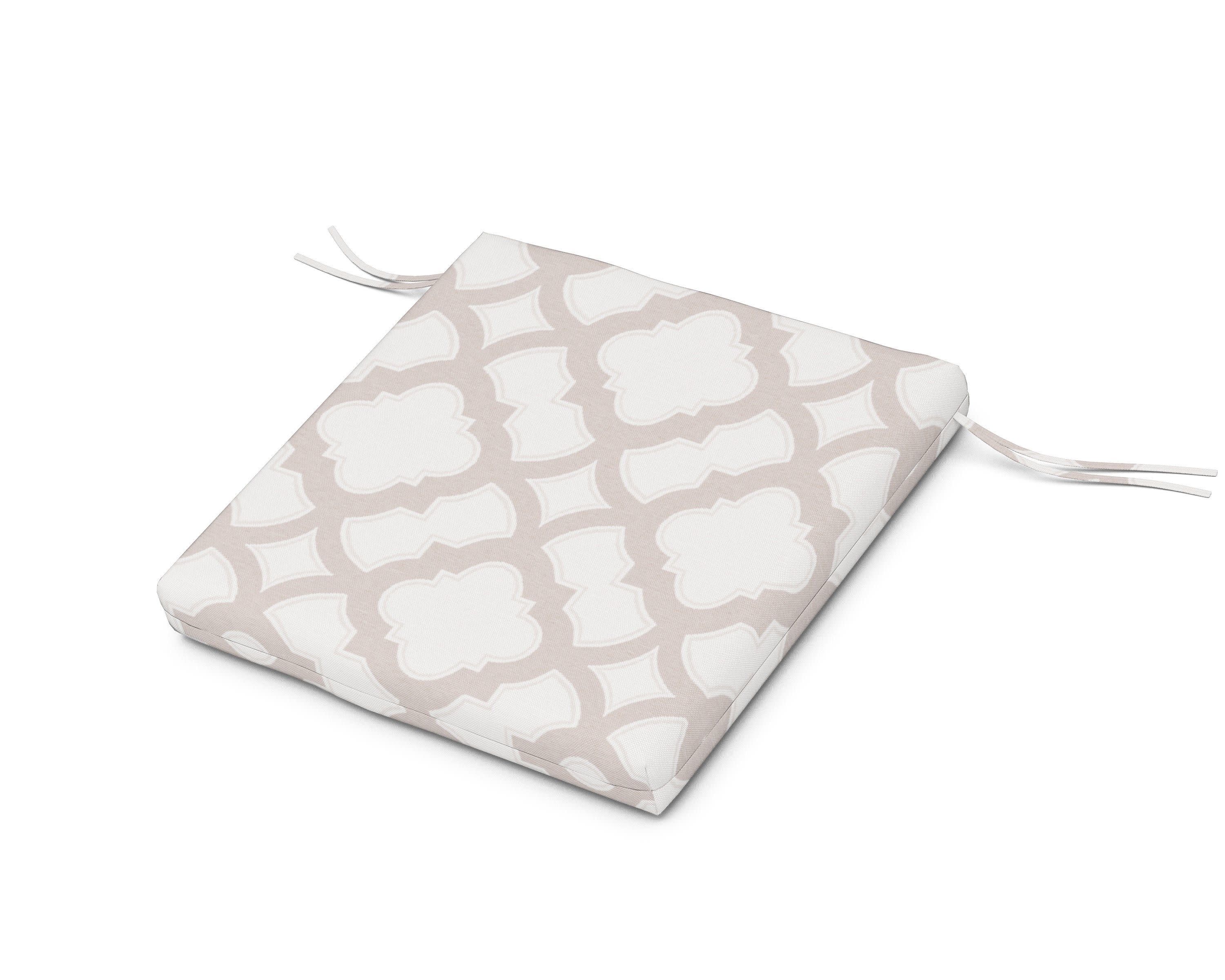 Seat Cushion - 20"D x 20"W x 2.5"H in Trellis Dune Burlap