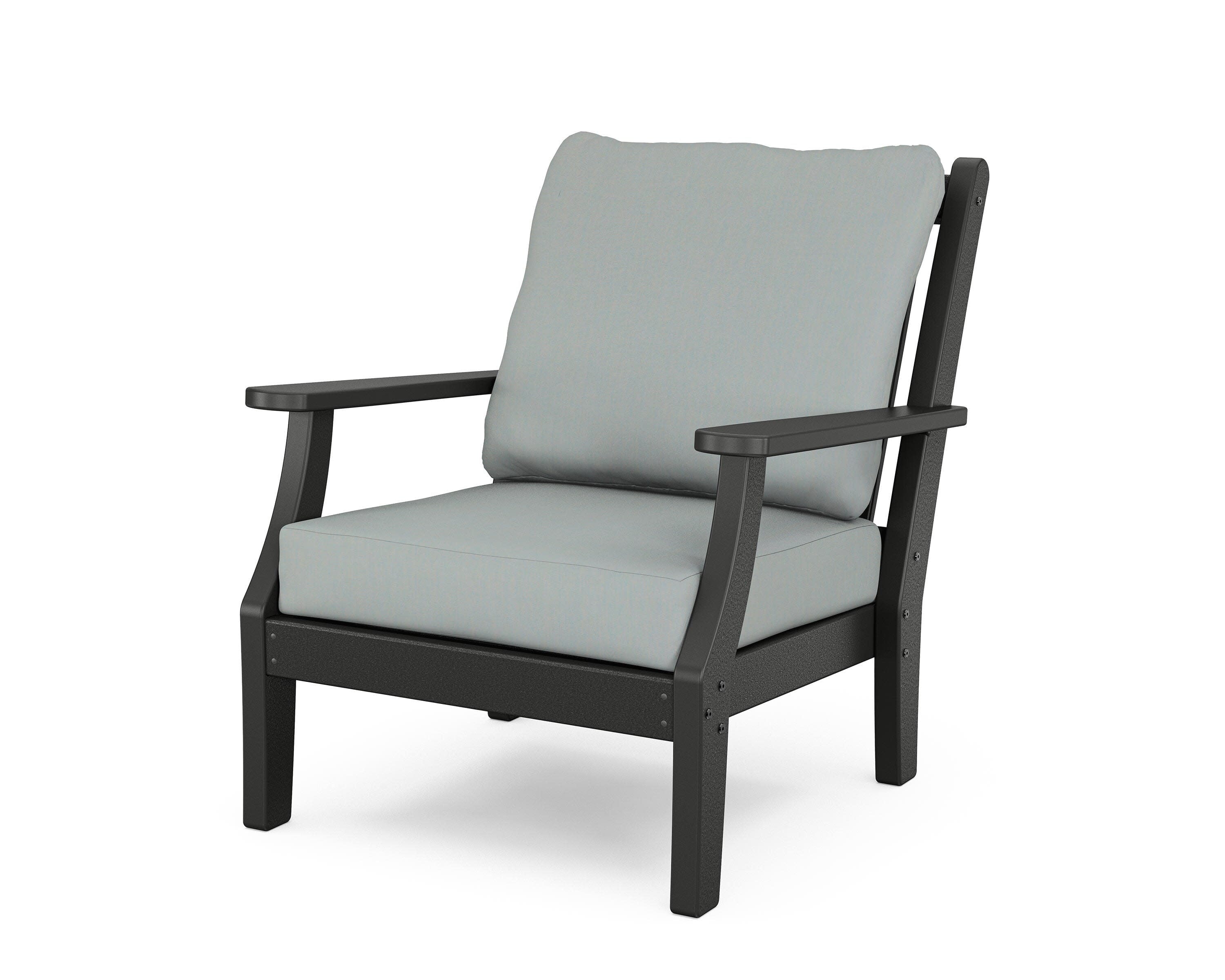 Wovendale Deep Seating Chair in Black / Spa