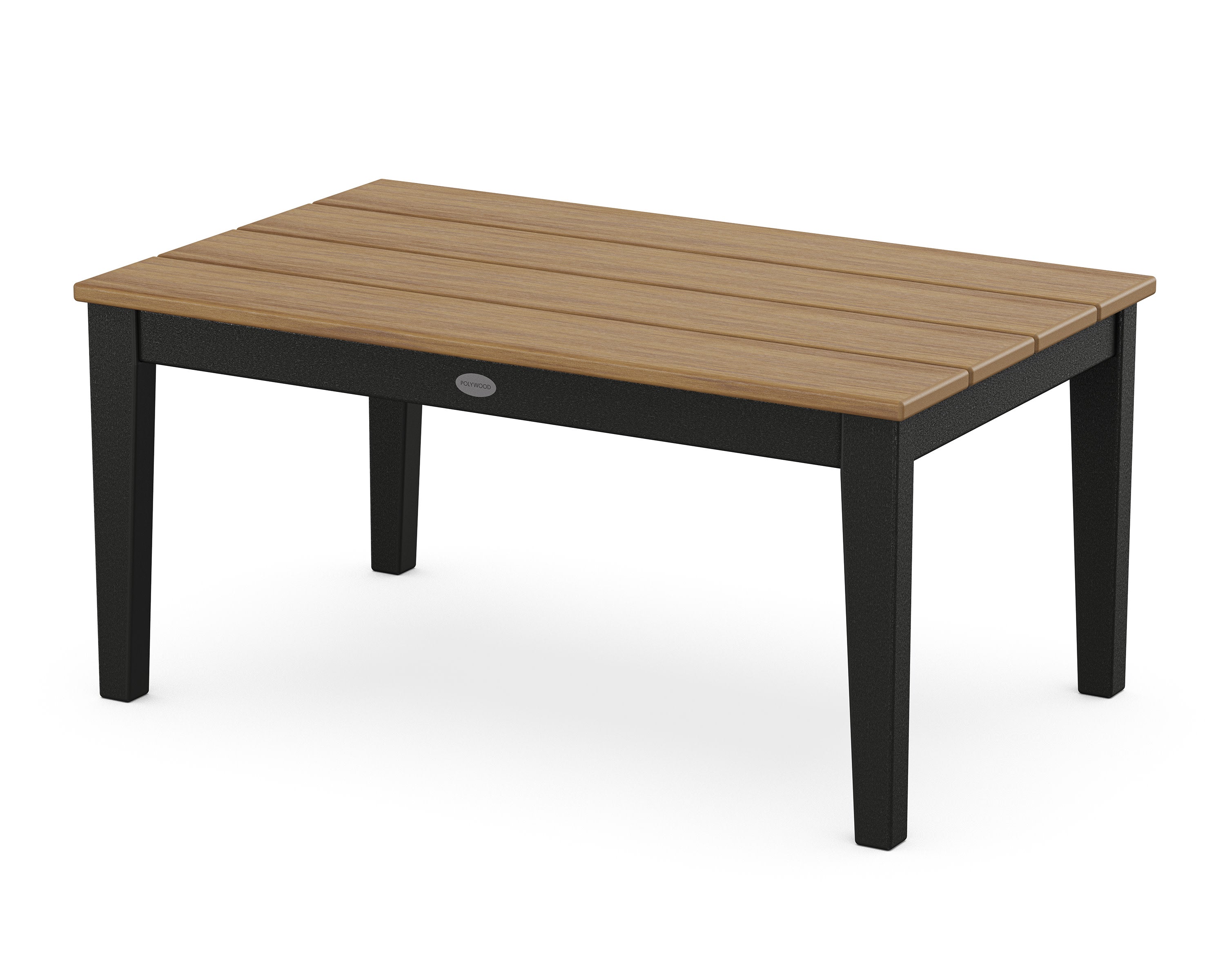 Newport 22" x 36" Coffee Table in Black / Natural