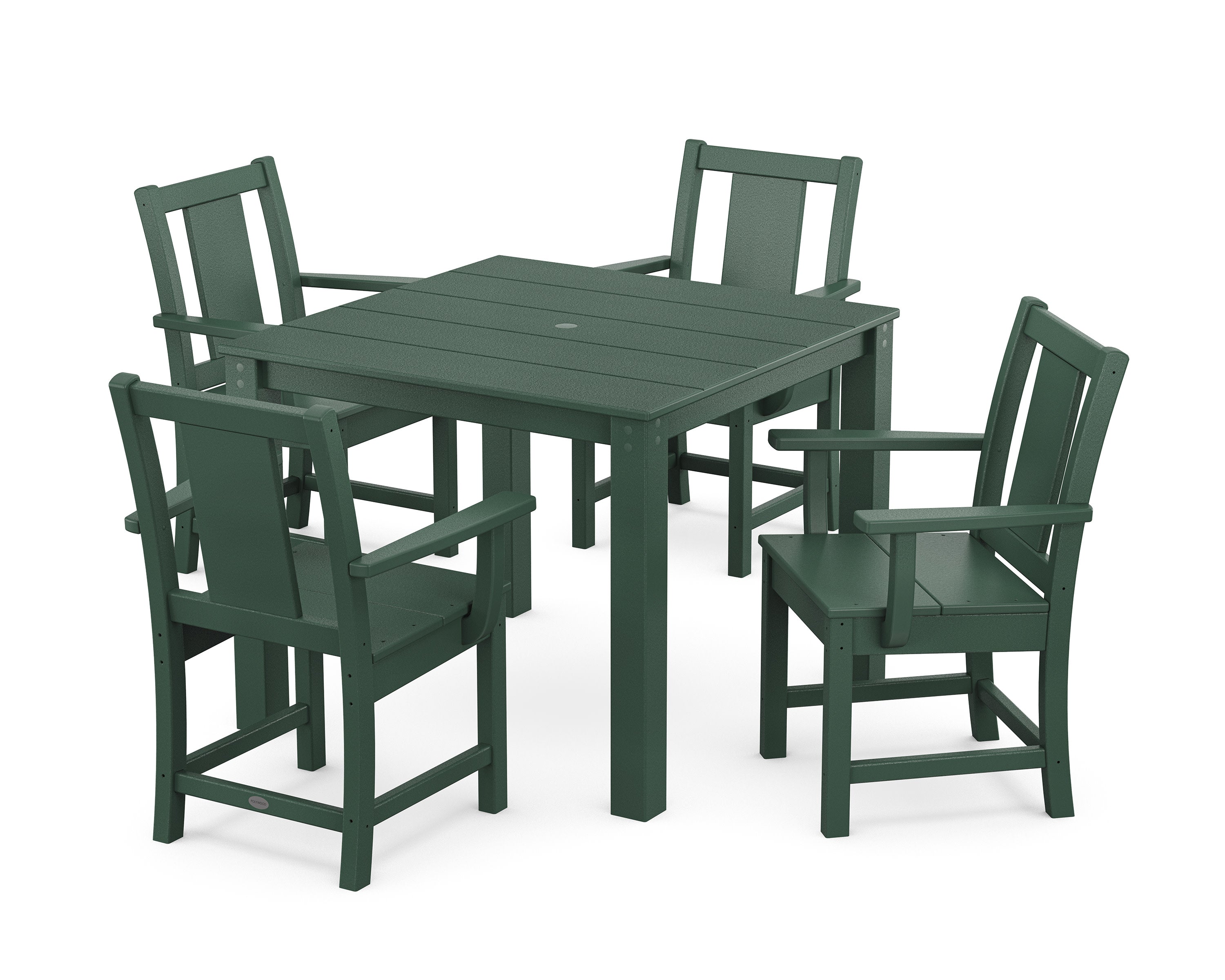 Prairie 5-Piece Parsons Dining Set in Green