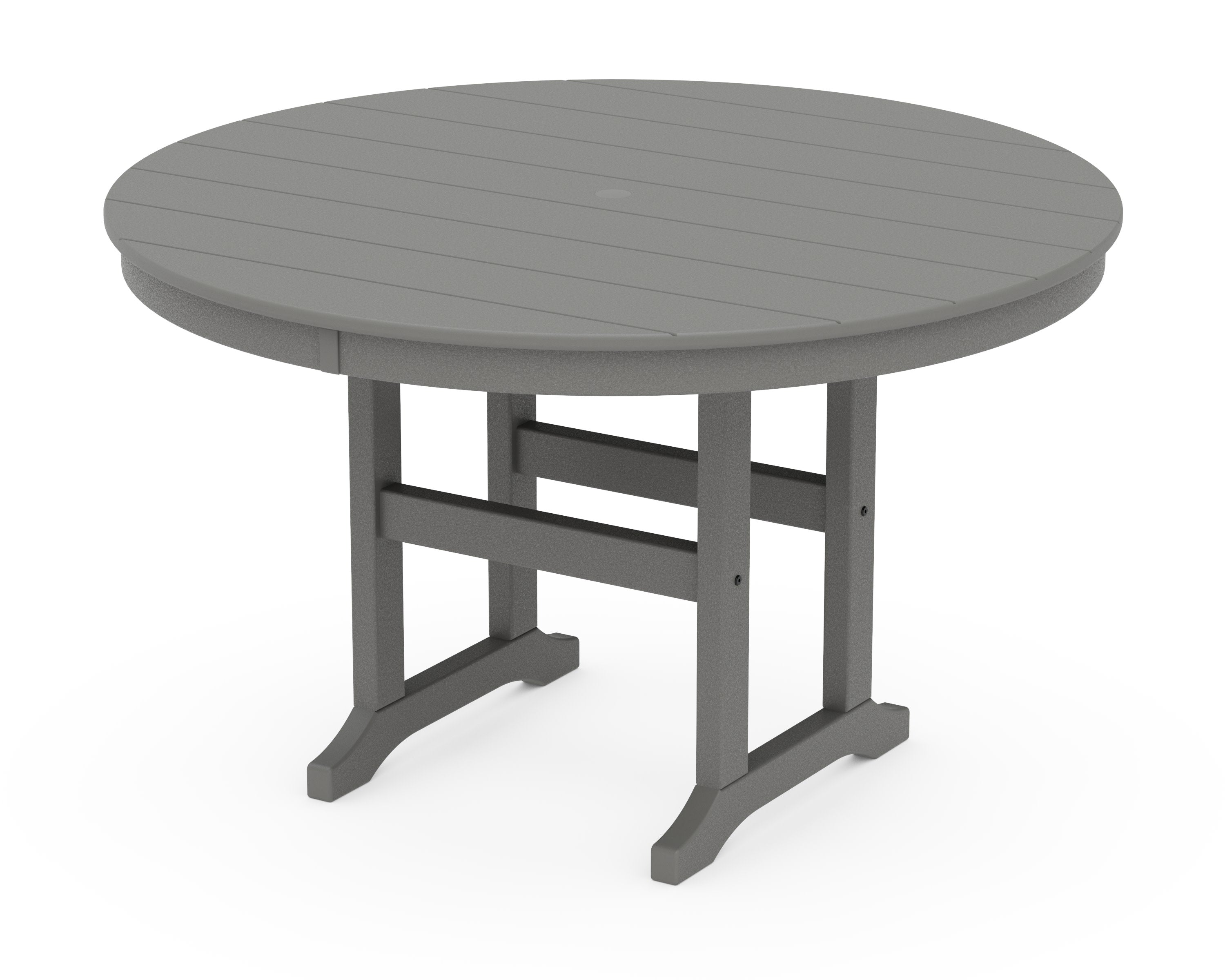 48" Round Farmhouse Dining Table in Slate Grey