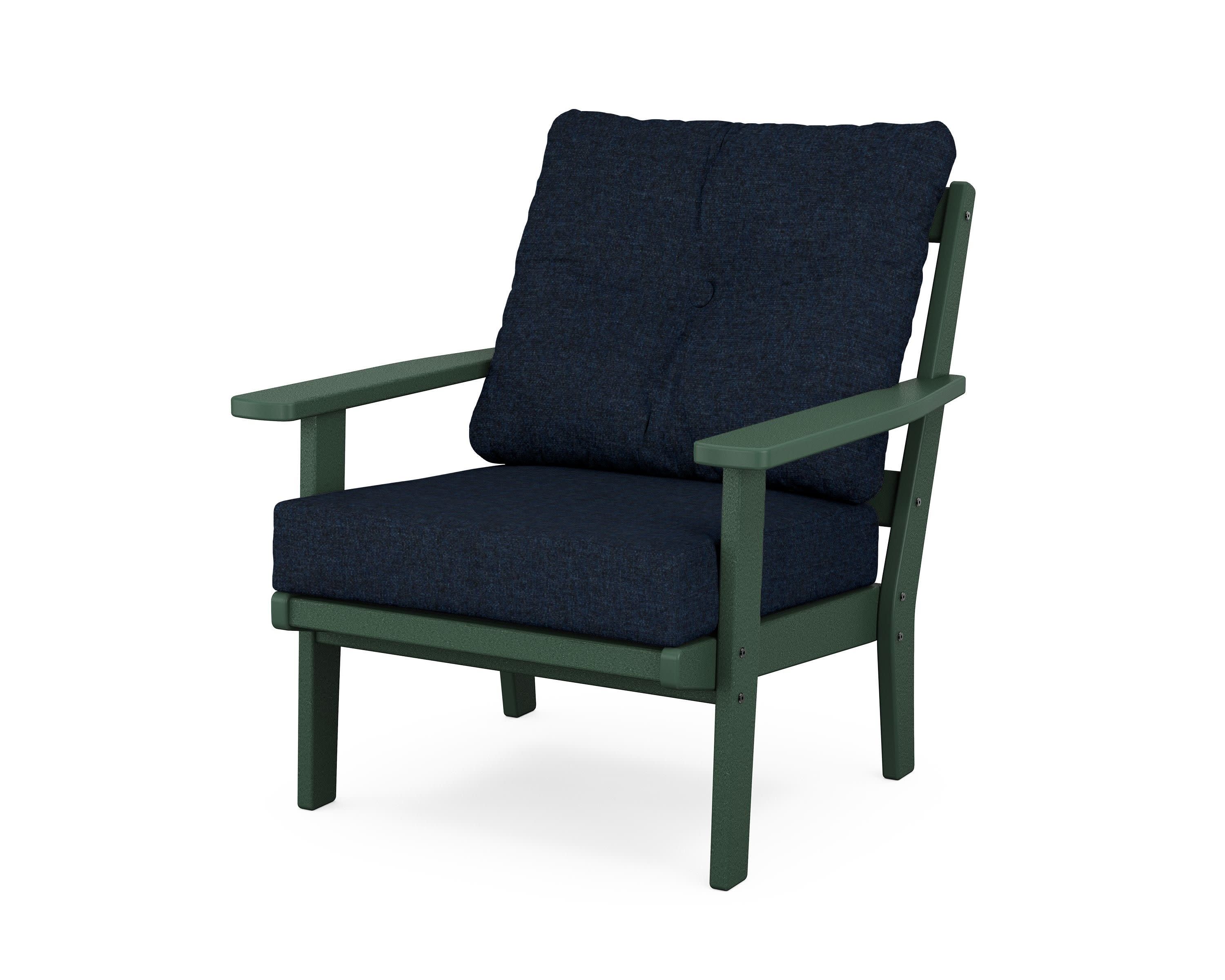 Prairie Deep Seating Chair in Green / Marine Indigo