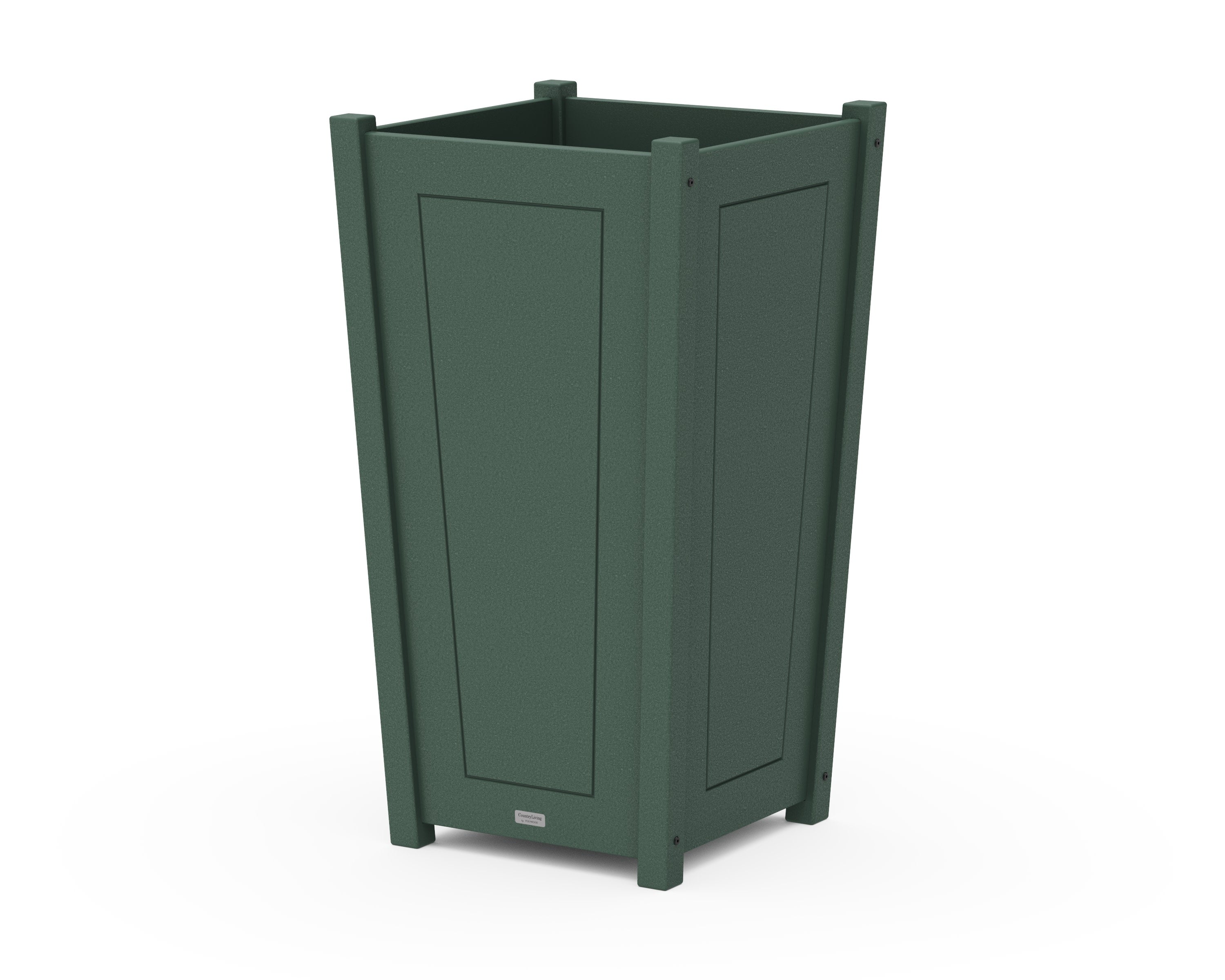 Country Living Large Tapered Square Tall Planter Box in Green