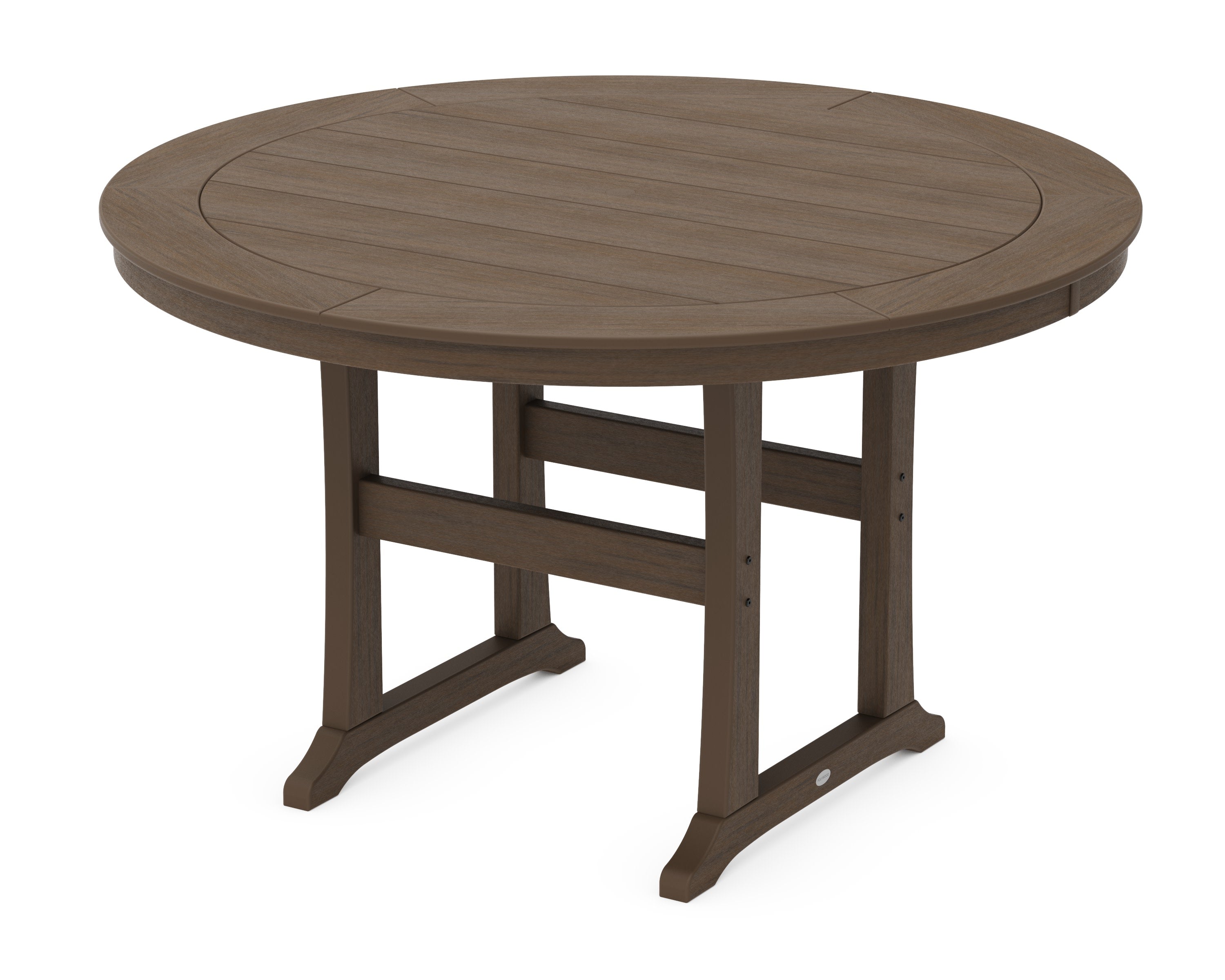 Nautical Trestle 60" Round Counter Table in Kona