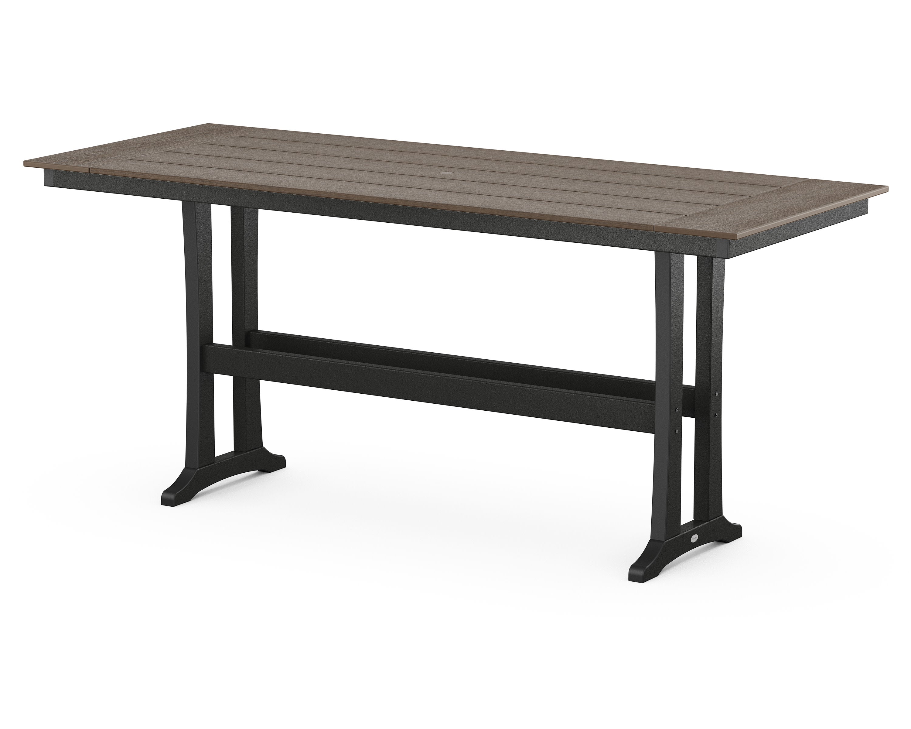 Farmhouse Trestle 38" x 96" Bar Table in Black / Kona