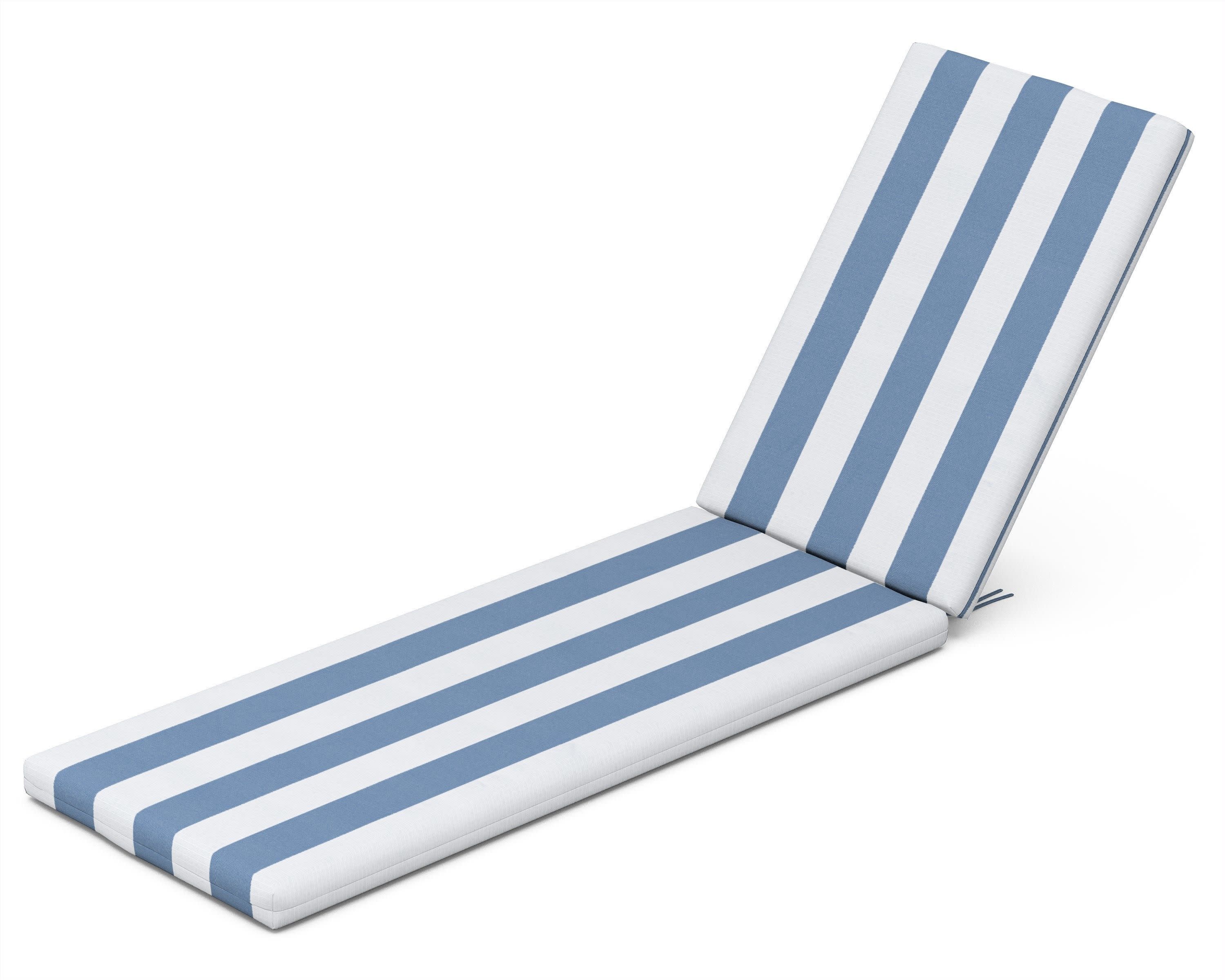 Chaise Cushion in Cabana Stripe Sky Blue