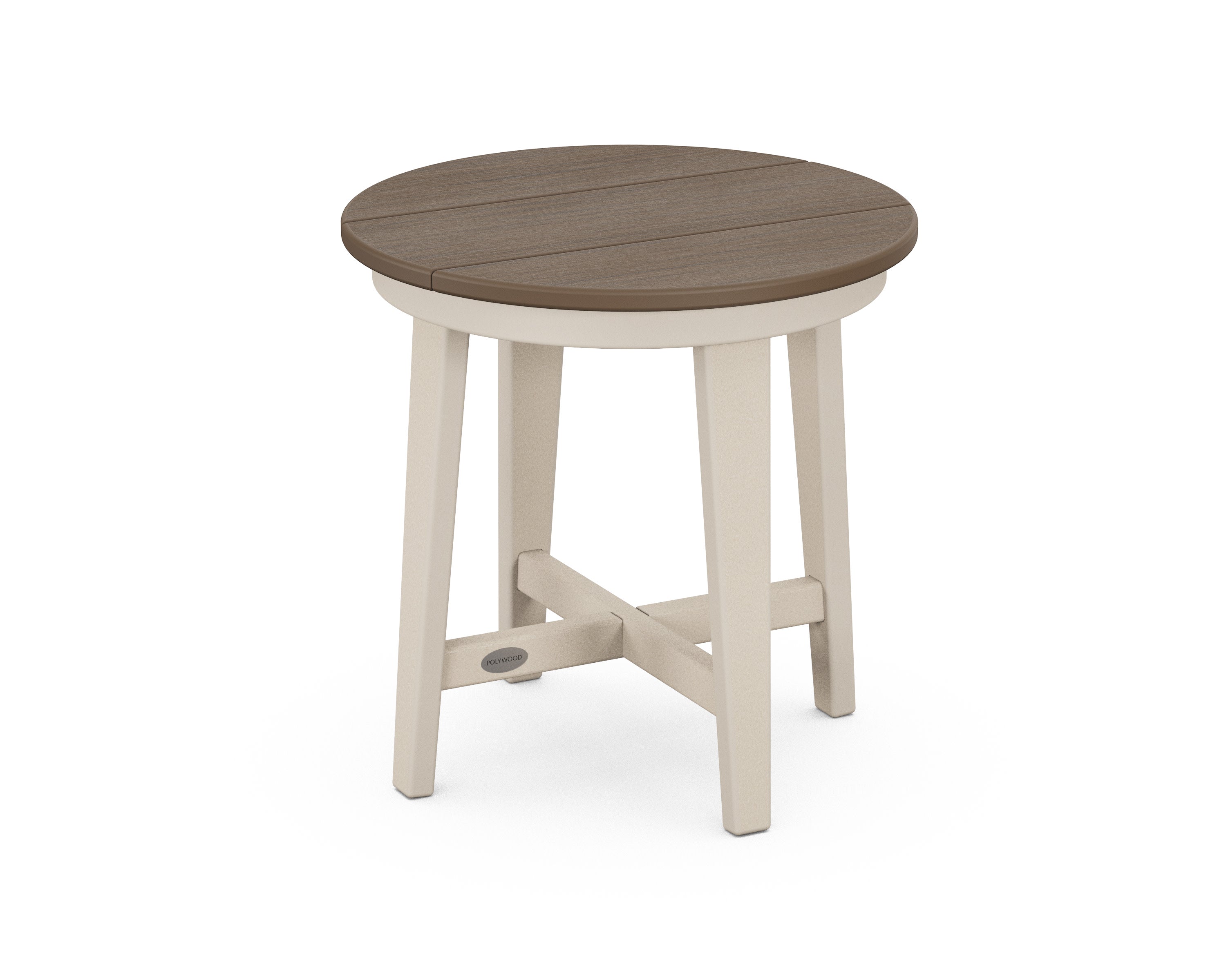 Newport 19" Round End Table in Sand / Kona