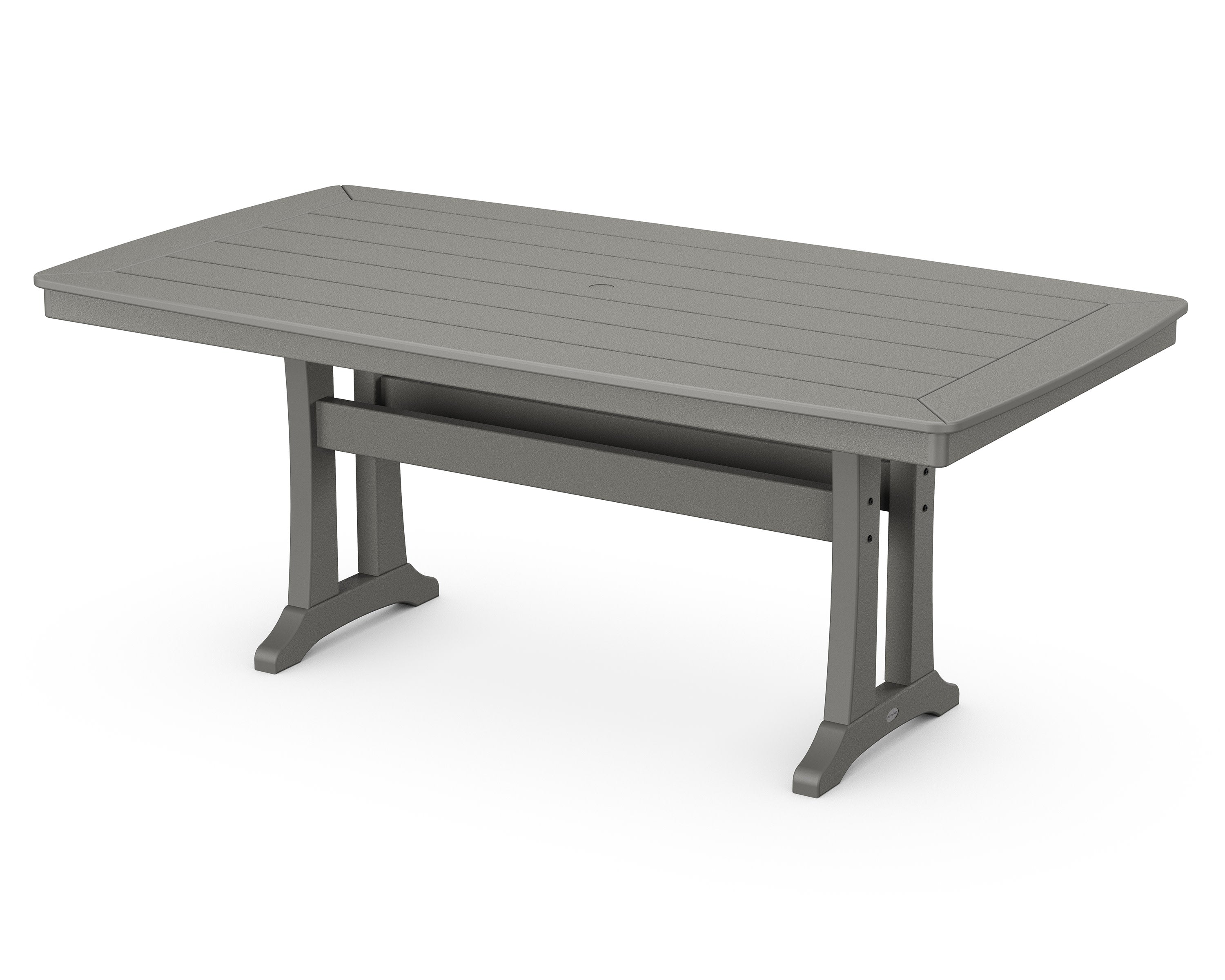 Nautical Trestle 38" x 73" Dining Table in Slate Grey