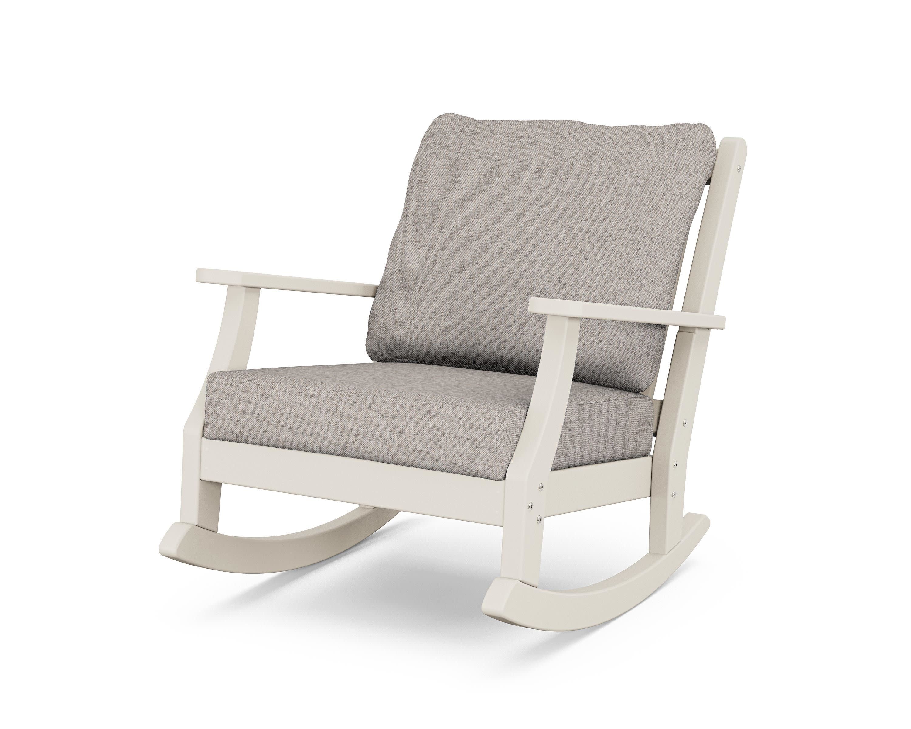 Wovendale Deep Seating Rocking Chair in Sand / Weathered Tweed