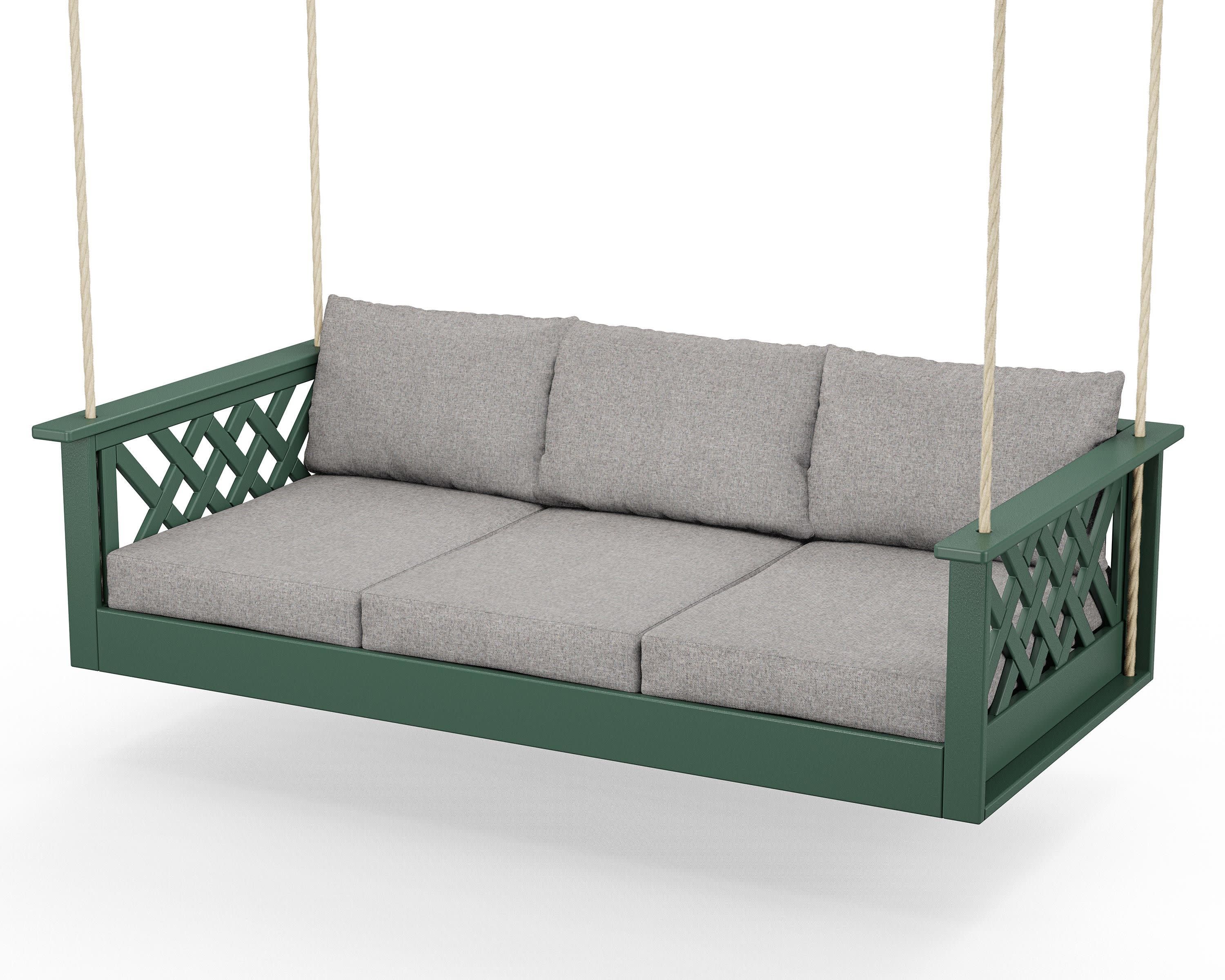 Wovendale Daybed Swing in Green / Grey Mist