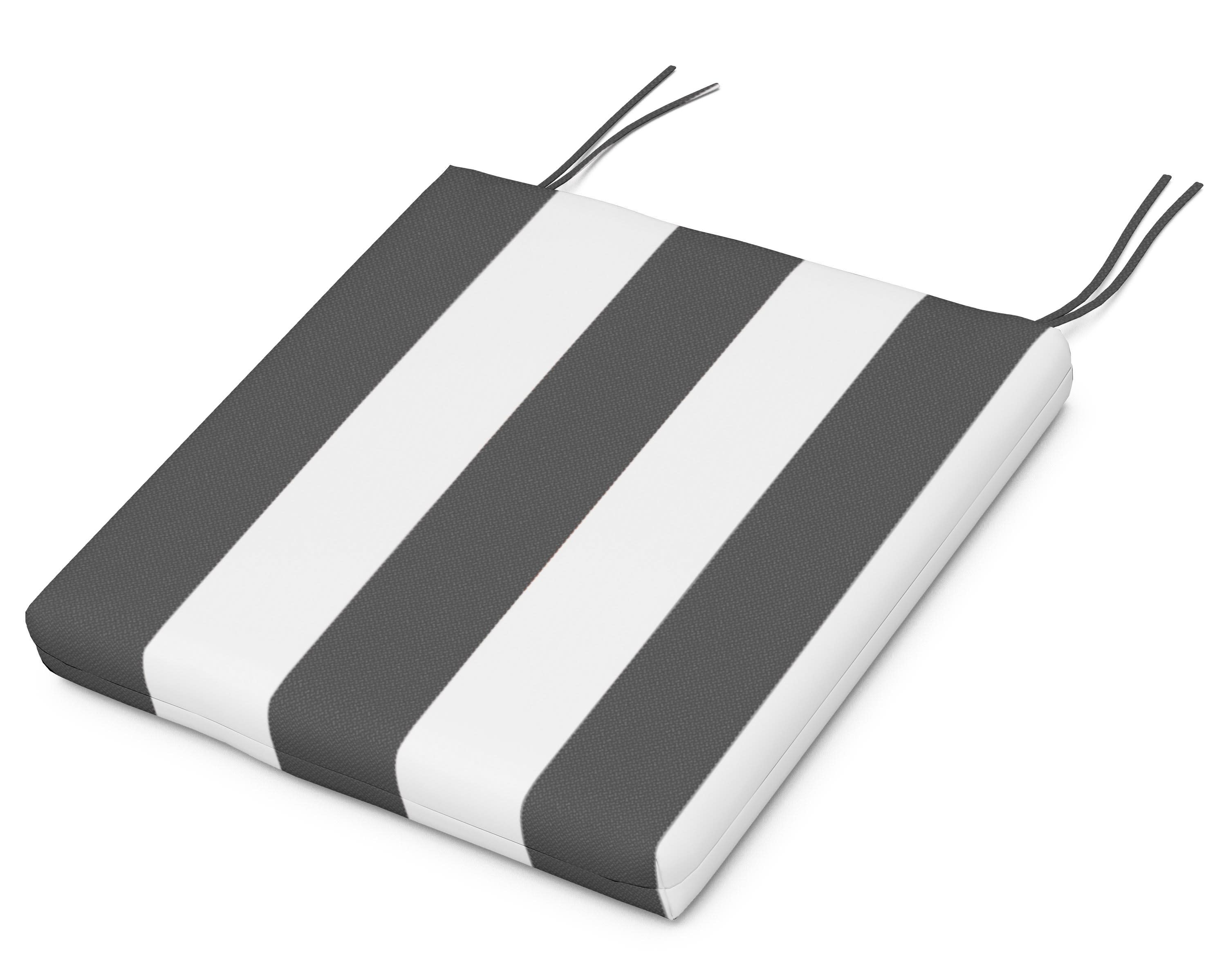 Standard Seat Cushion 17.25"D x 19.25"W x 2.5"H in Montdor Onyx
