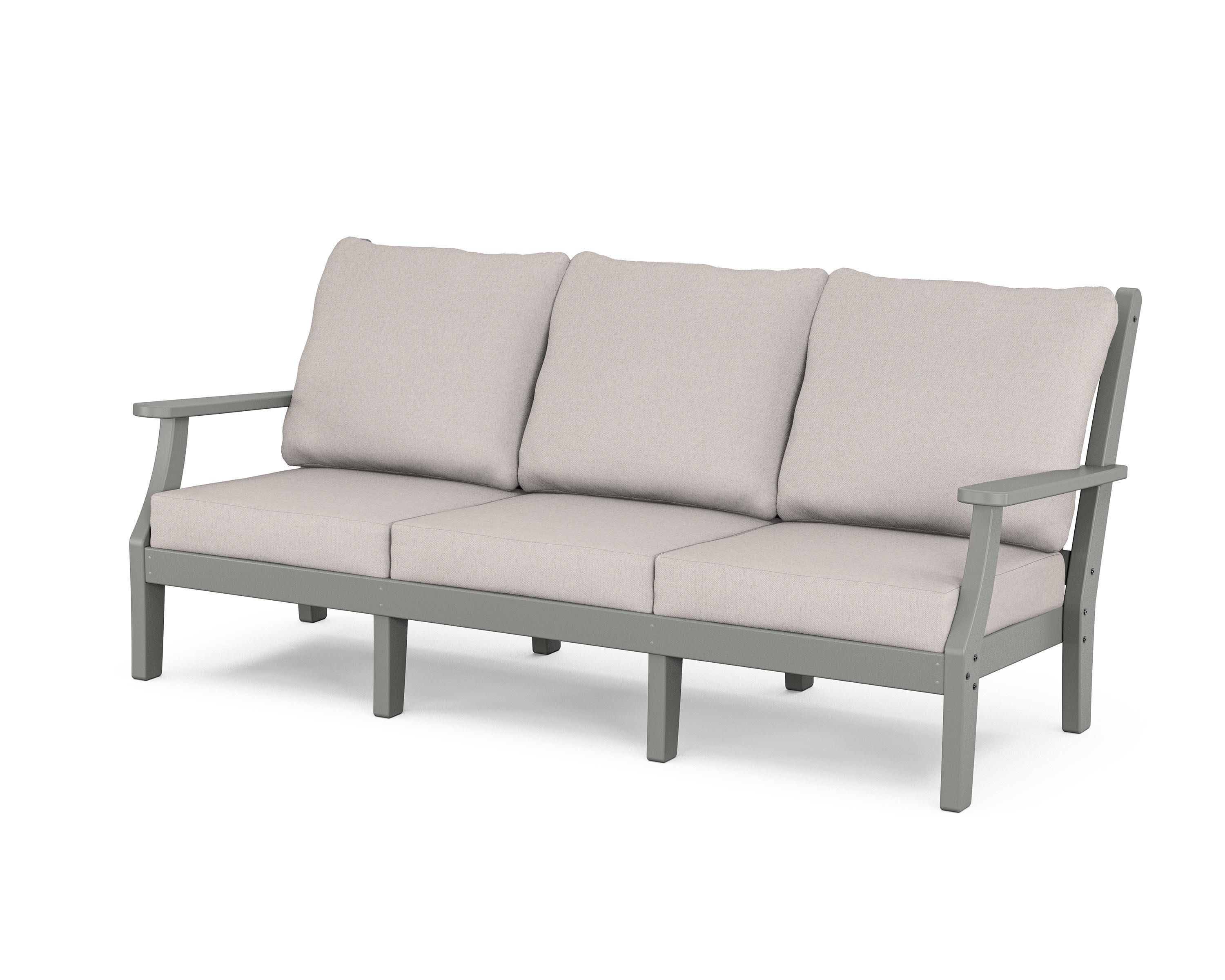 Wovendale Deep Seating Sofa in Slate Grey / Dune Burlap