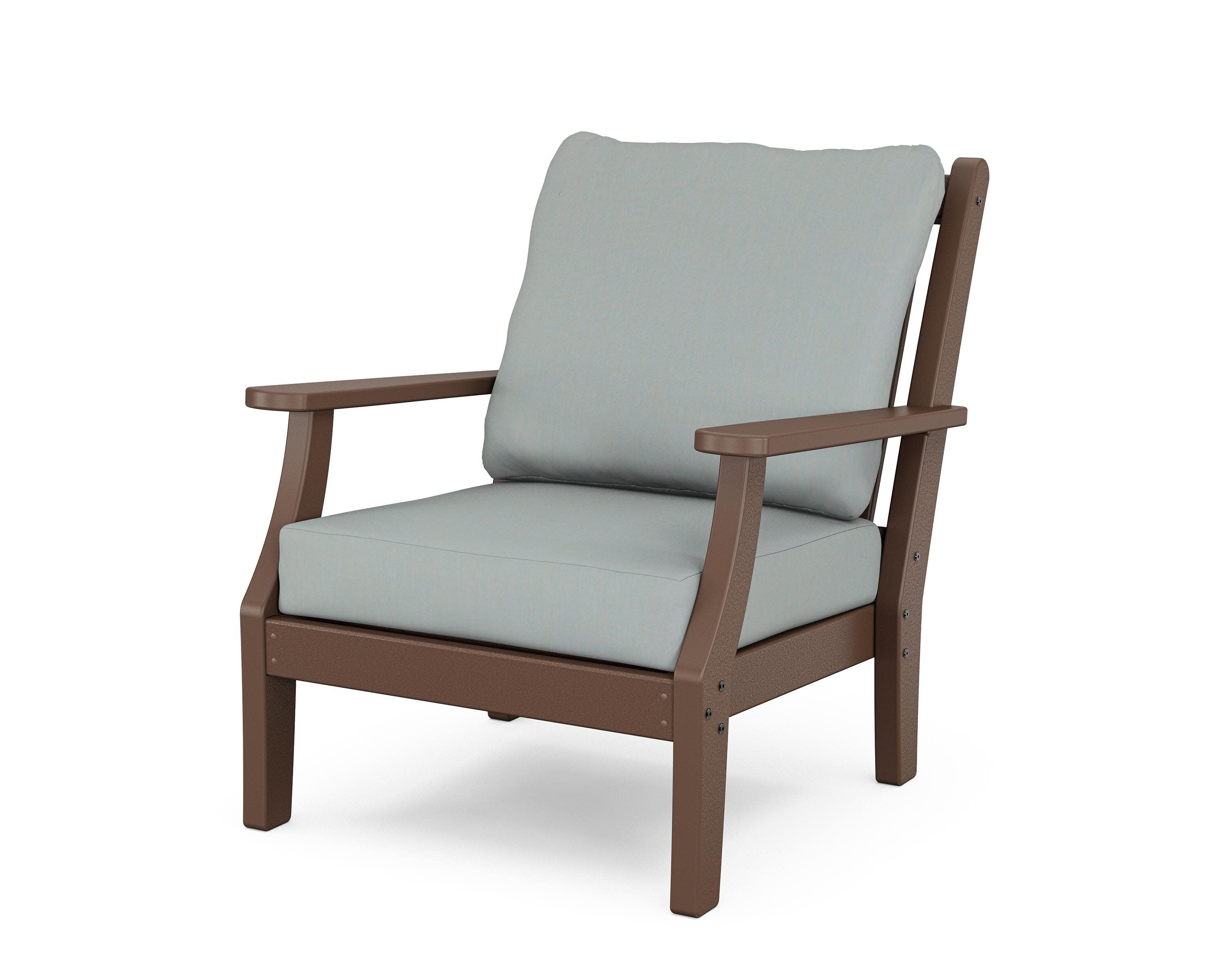 Wovendale Deep Seating Chair in Mahogany / Spa