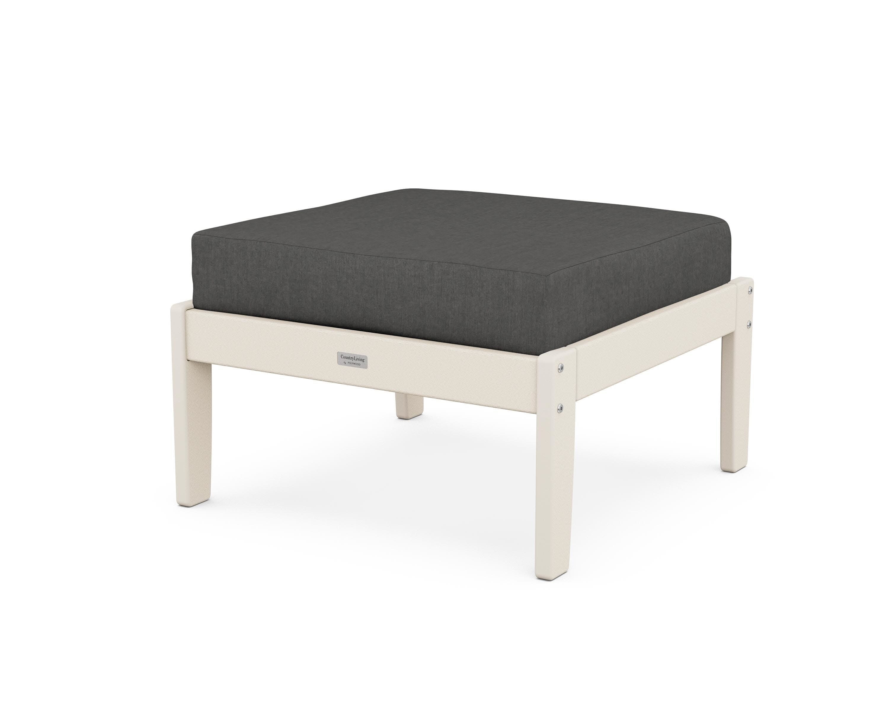 Cottage Deep Seating Ottoman in Sand / Spectrum Carbon