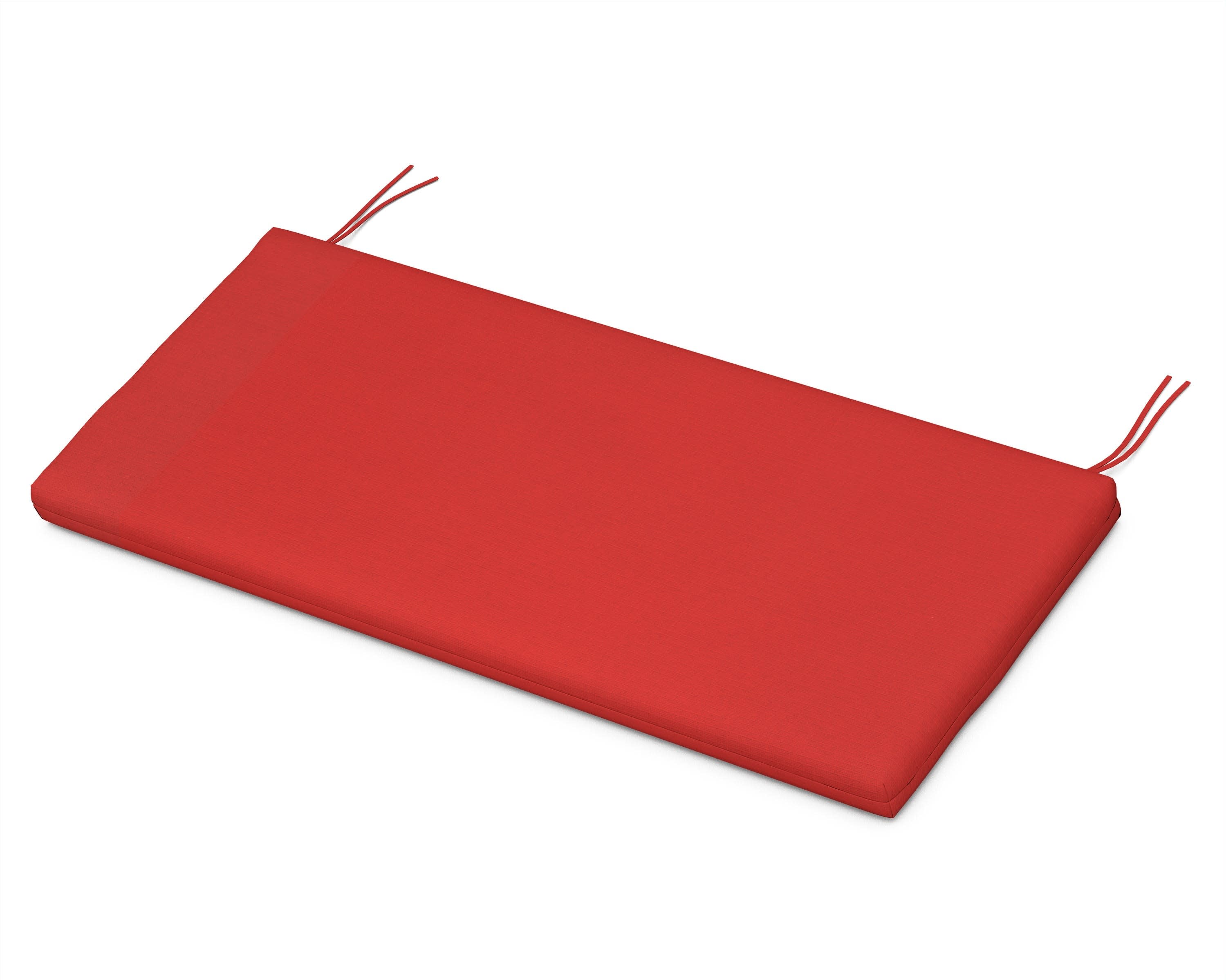 Bench Seat Cushion - 17.25"D x 43.5"W x 2.5"H in Crimson Linen