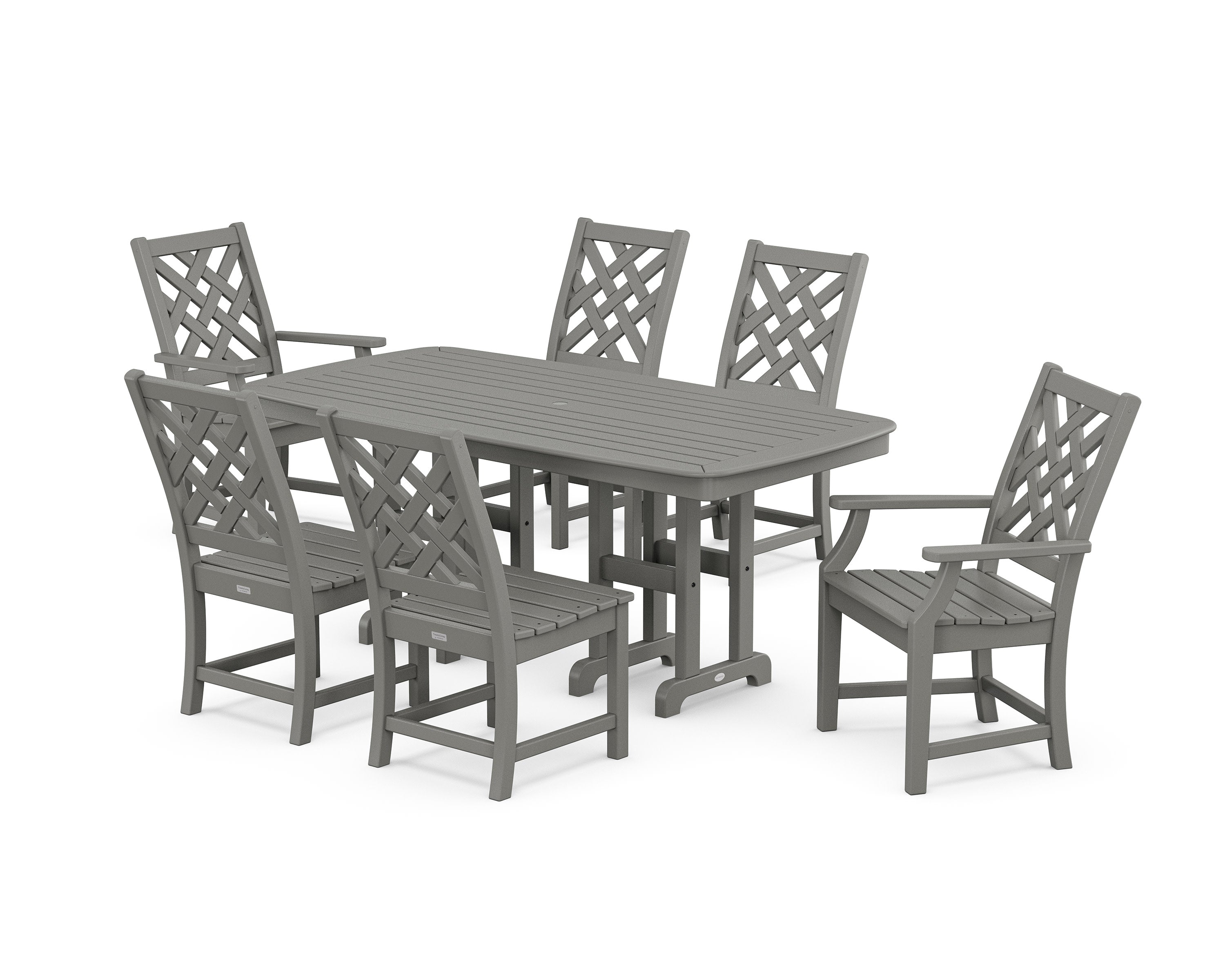 Wovendale 7-Piece Dining Set in Slate Grey
