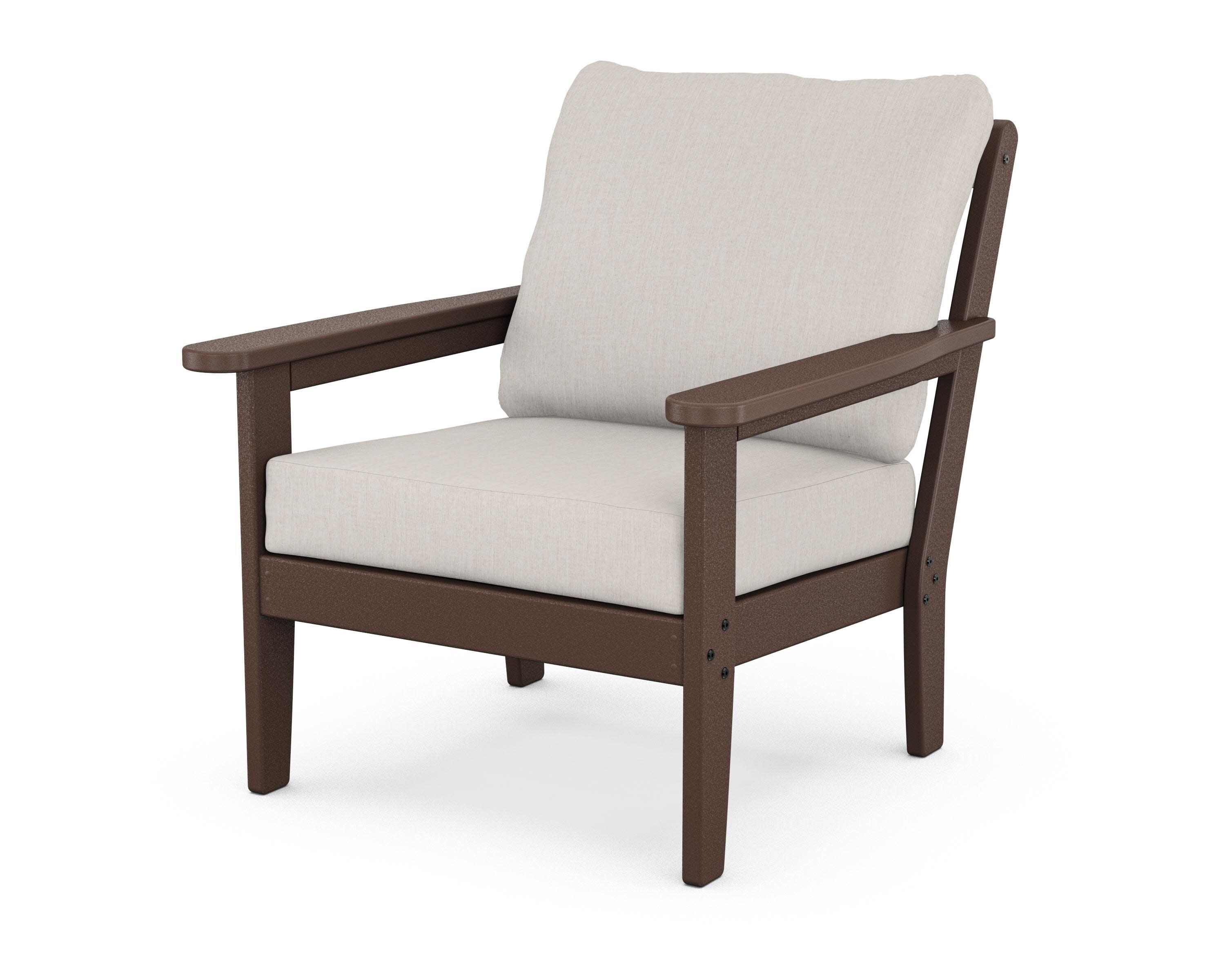 Cottage Deep Seating Chair in Mahogany / Cast Ash