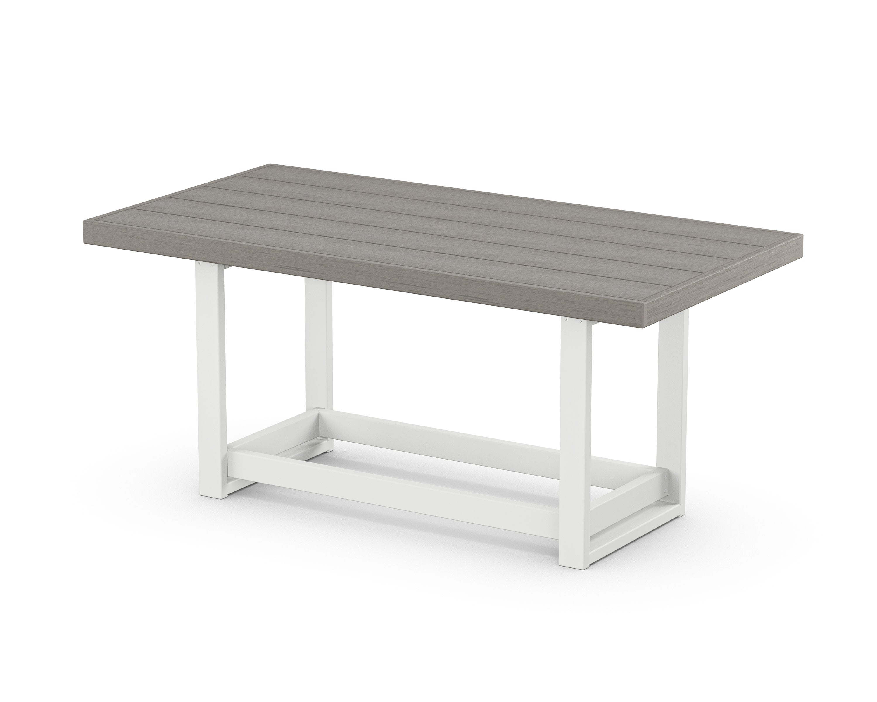 EDGE 40 x 78 Counter Table in White / Driftwood