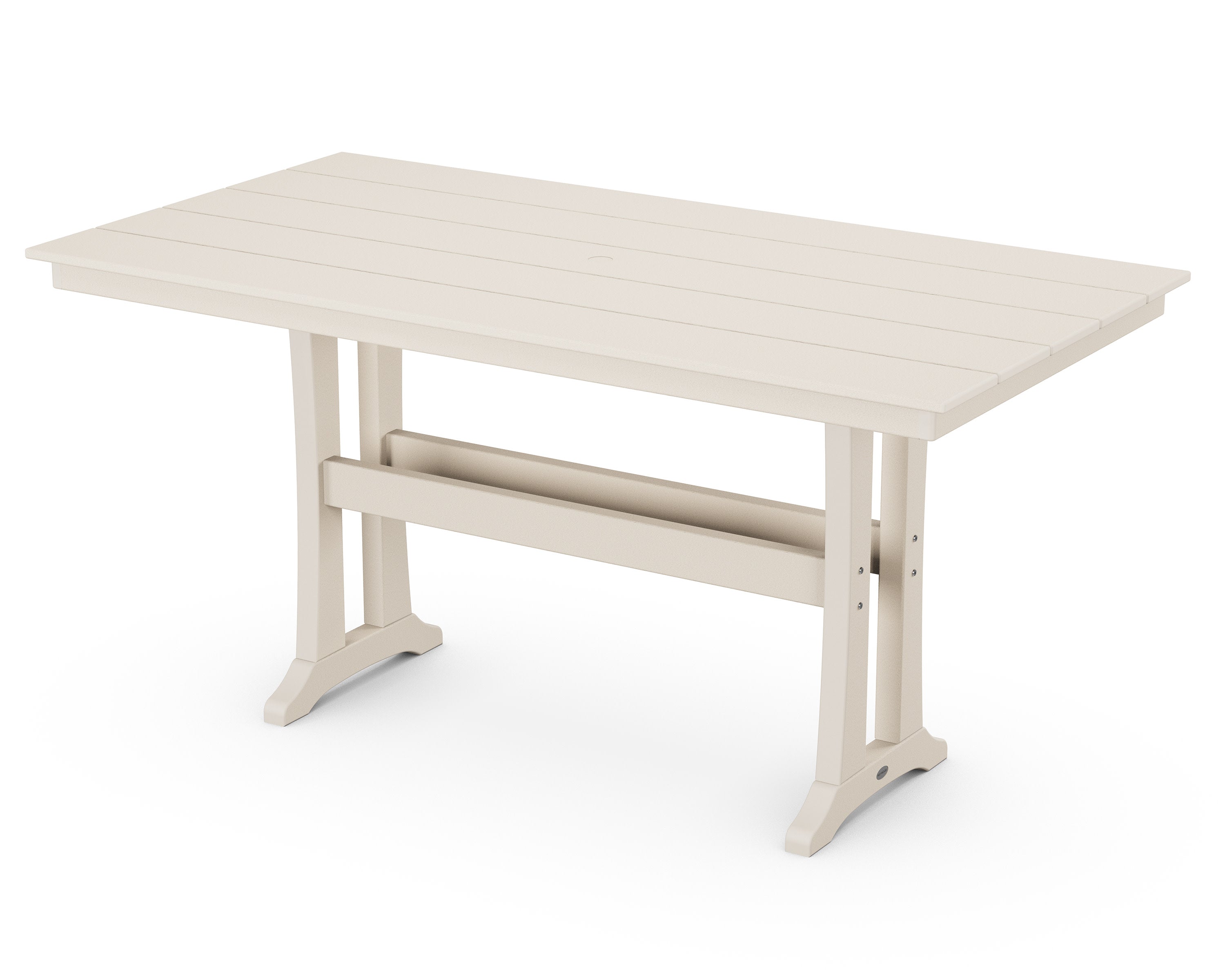 Farmhouse Trestle 37" x 72" Counter Table in Sand