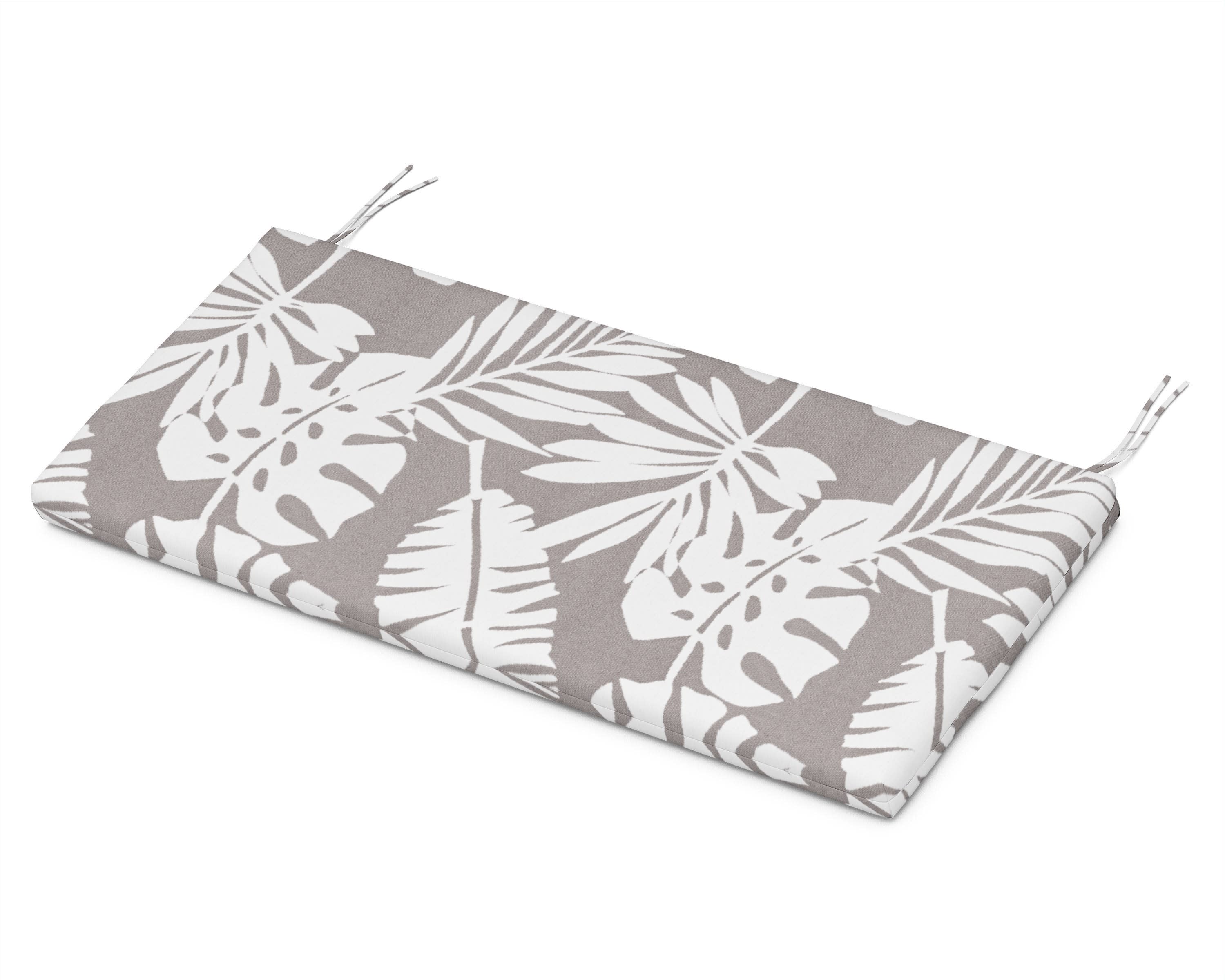 Bench Seat Cushion - 17.25"D x 43.5"W x 2.5"H in Leaf Grey Mist