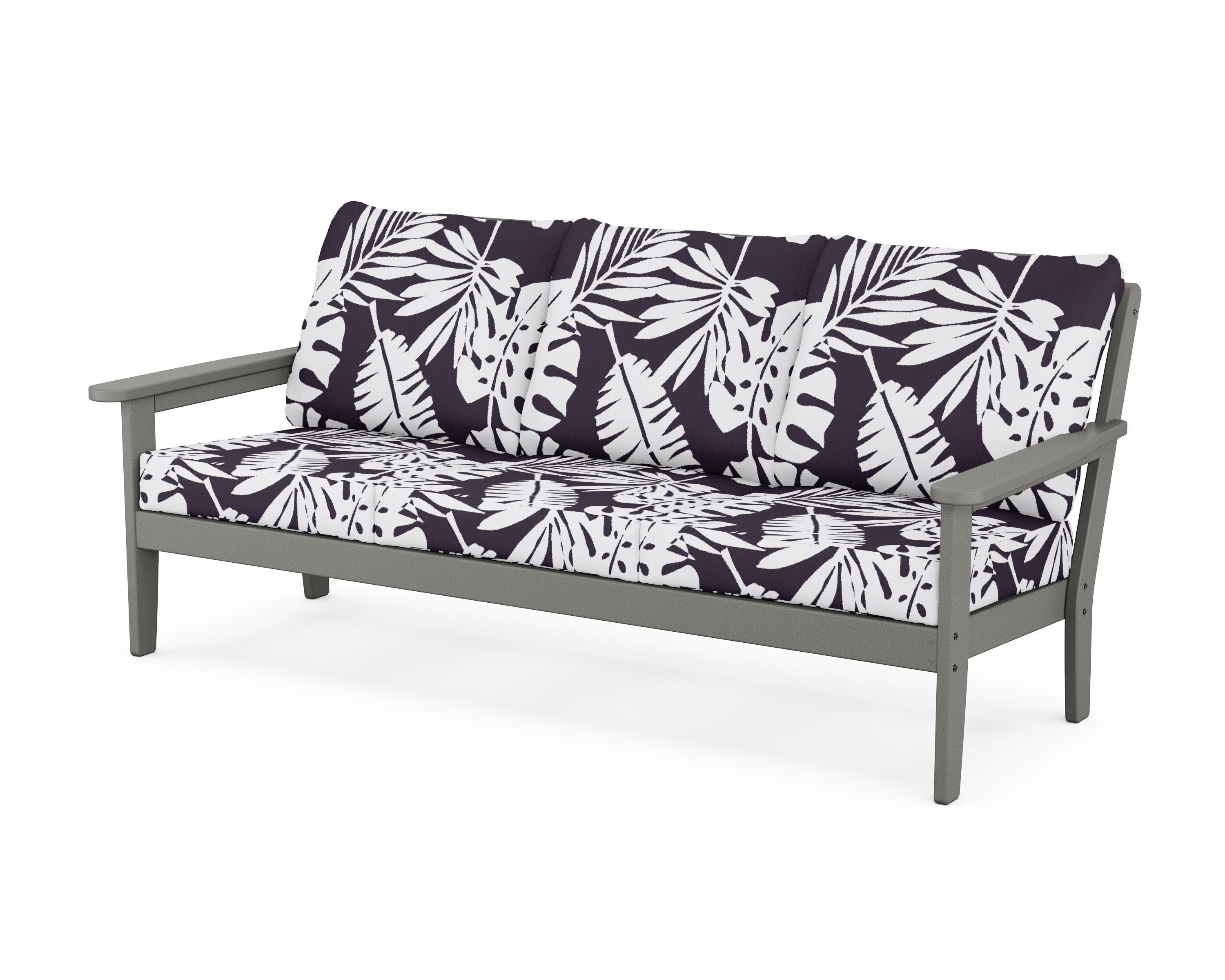 Cottage Deep Seating Sofa in Slate Grey / Leaf Navy