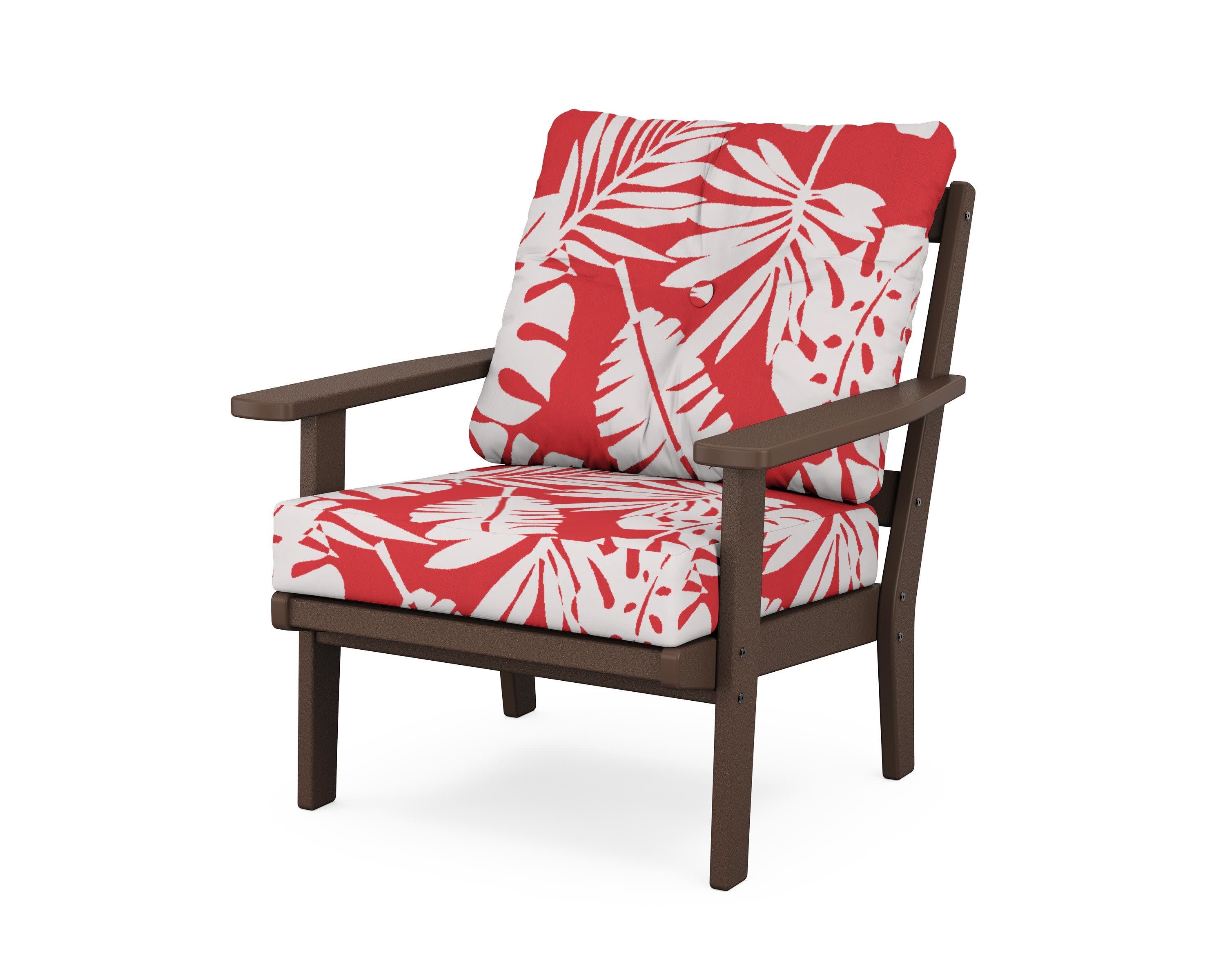 Prairie Deep Seating Chair in Mahogany / Leaf Crimson