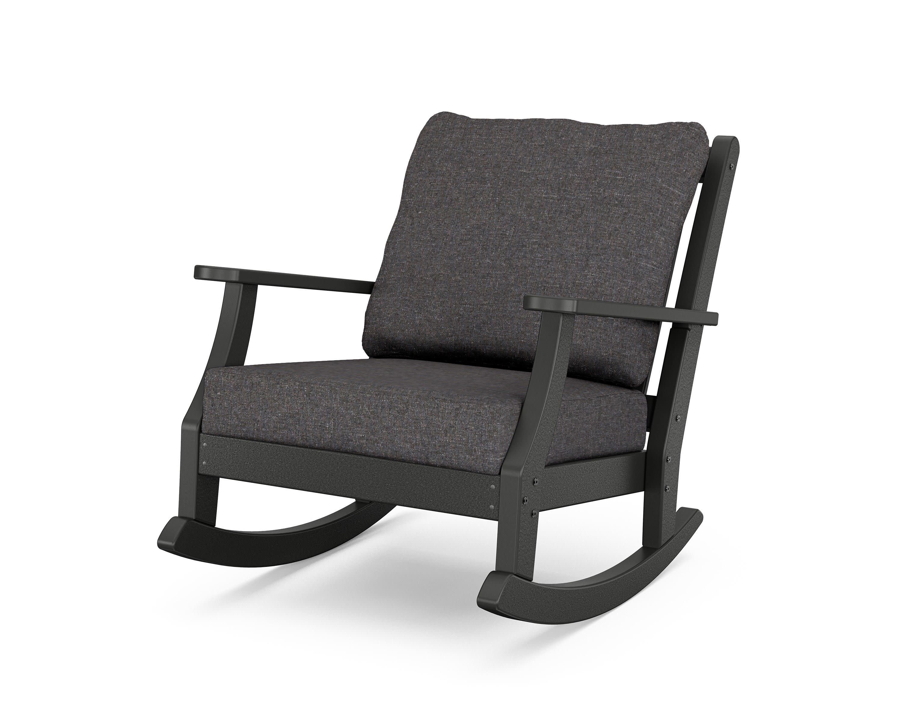 Wovendale Deep Seating Rocking Chair in Black / Ash Charcoal