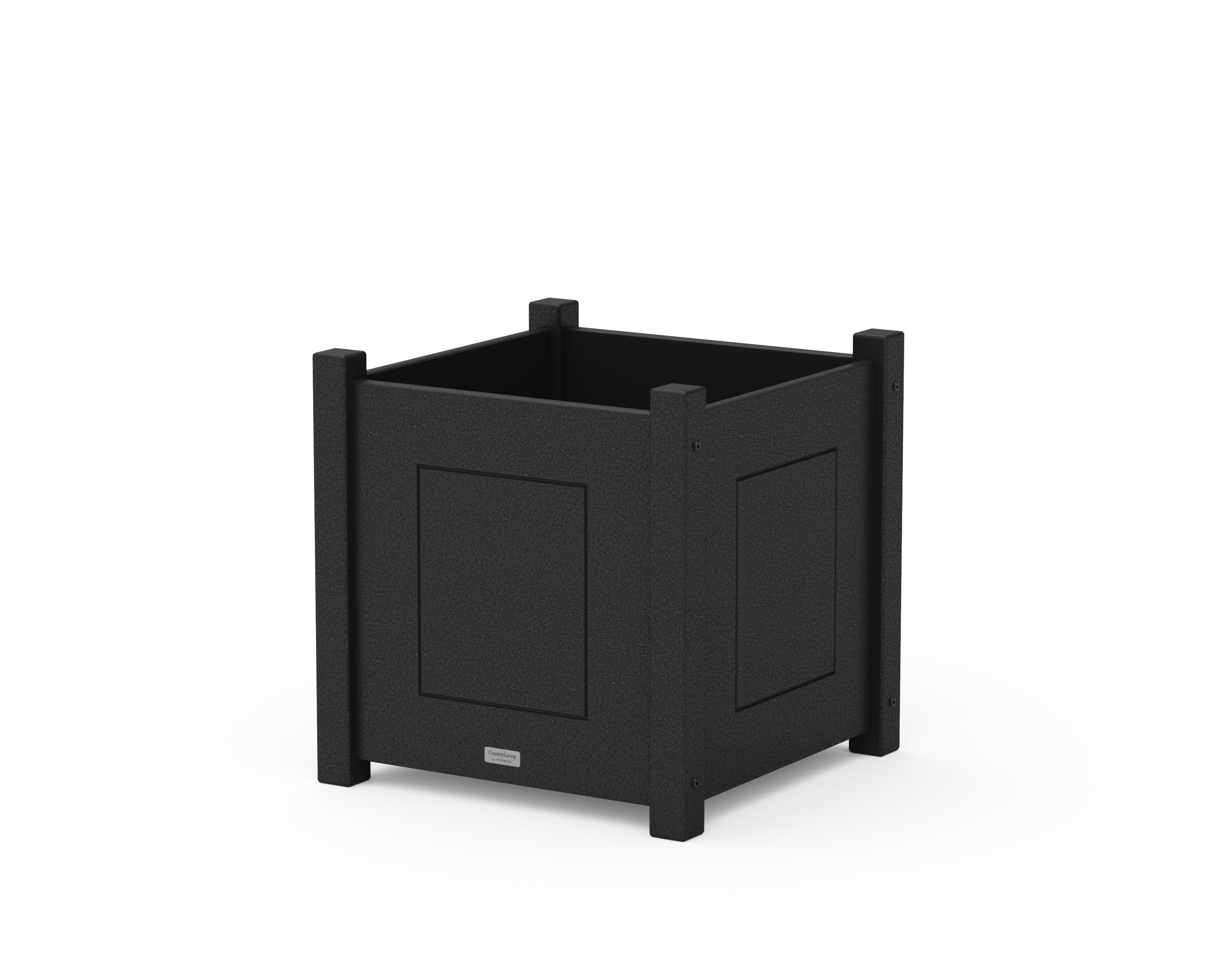 Country Living Large Square Planter Box in Black