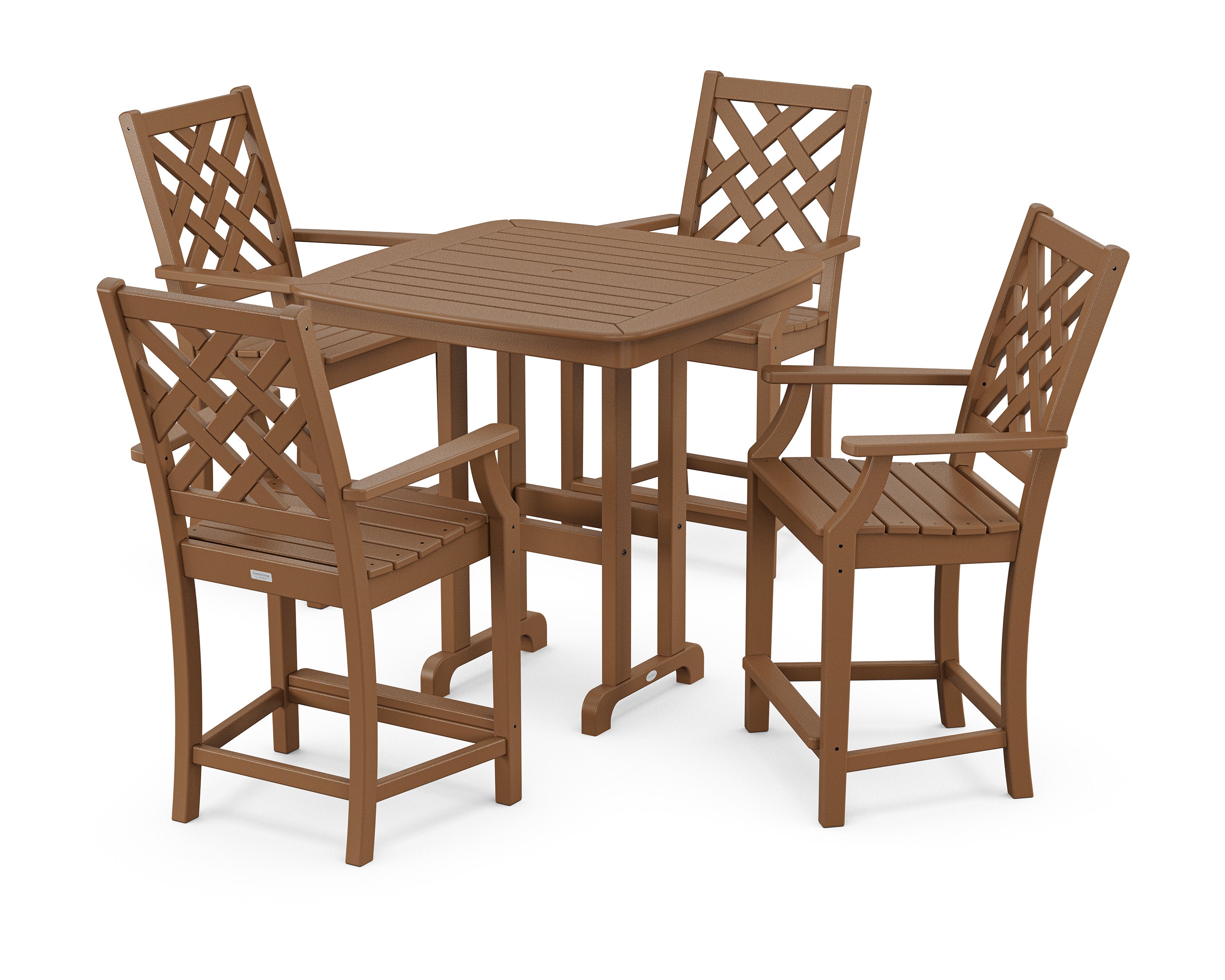 Wovendale 5-Piece Counter Set in Teak