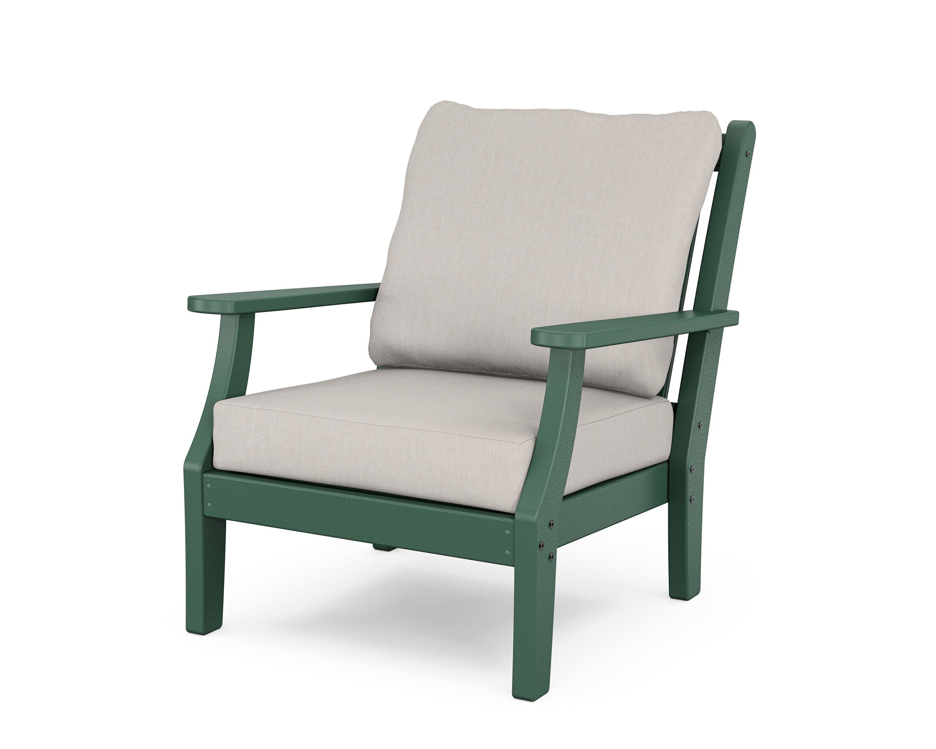 Wovendale Deep Seating Chair in Green / Cast Ash