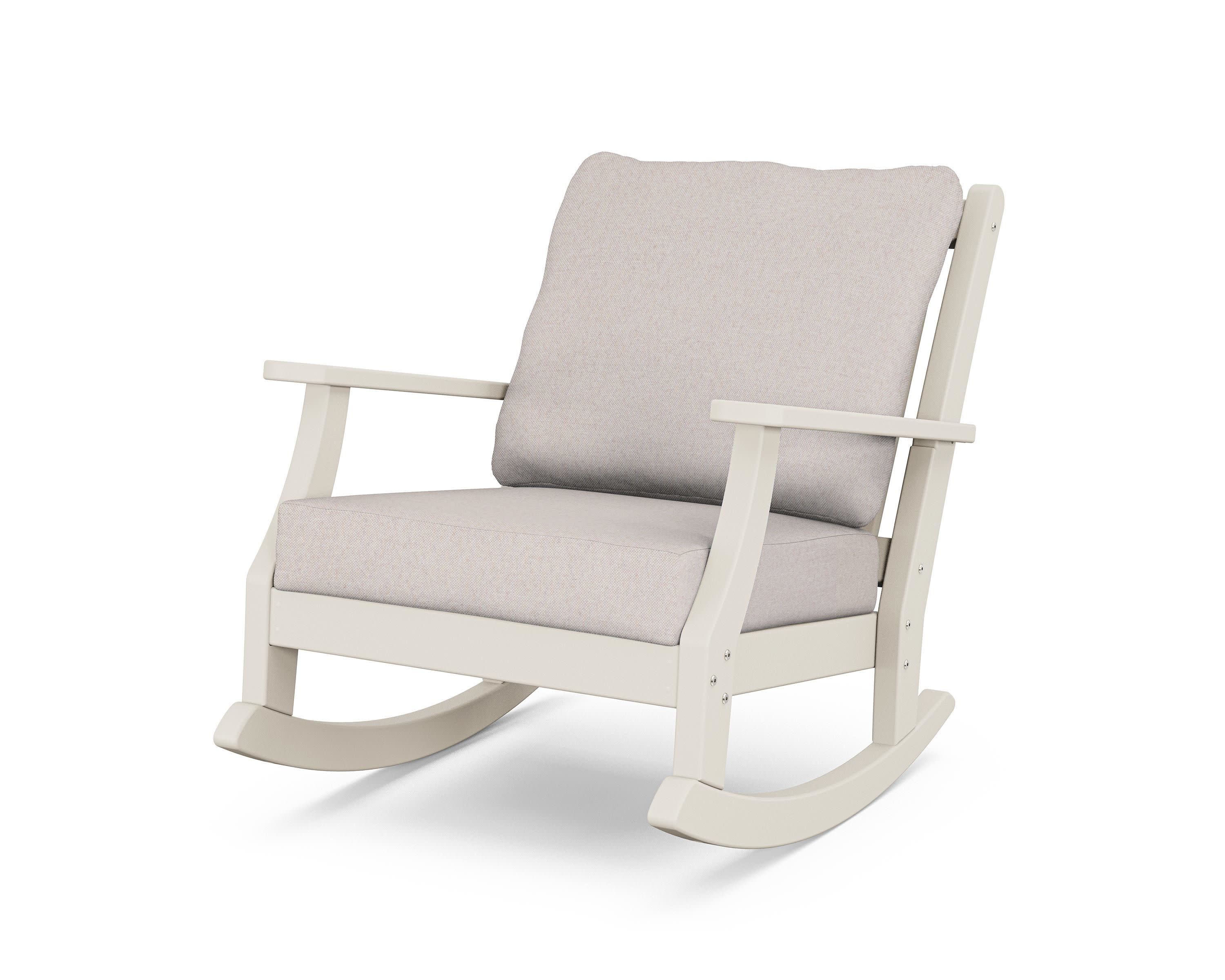 Wovendale Deep Seating Rocking Chair in Sand / Dune Burlap