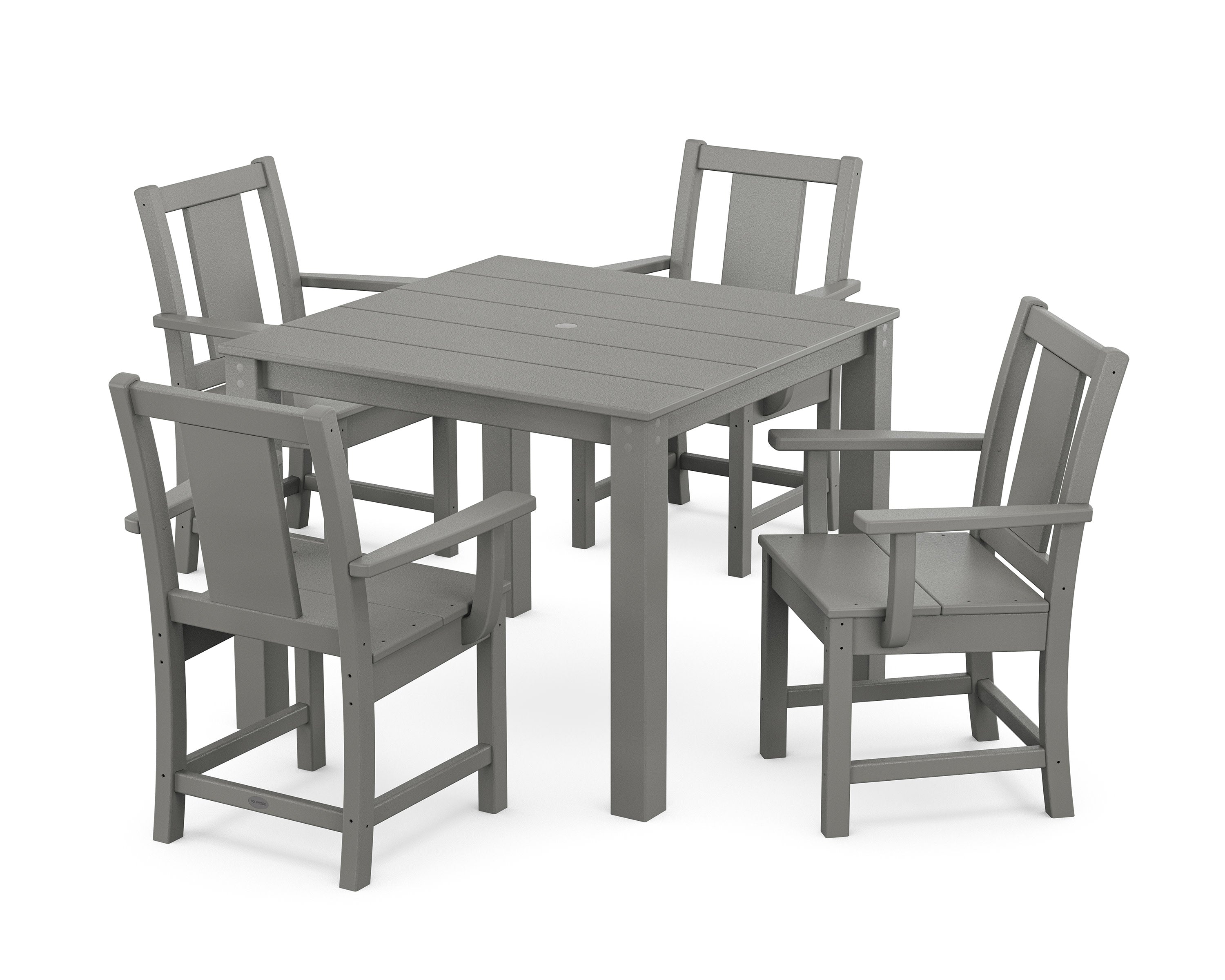 Prairie 5-Piece Parsons Dining Set in Slate Grey