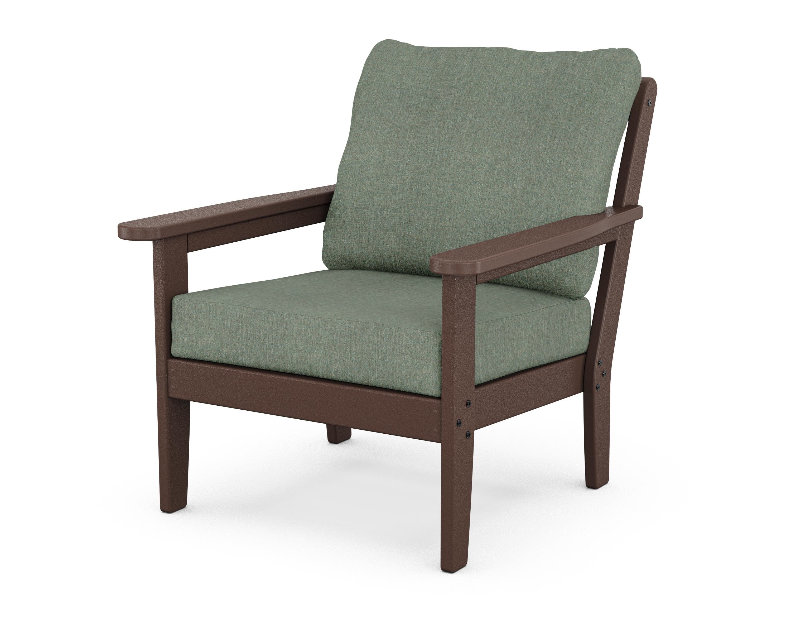 Cottage Deep Seating Chair in Mahogany / Cast Sage
