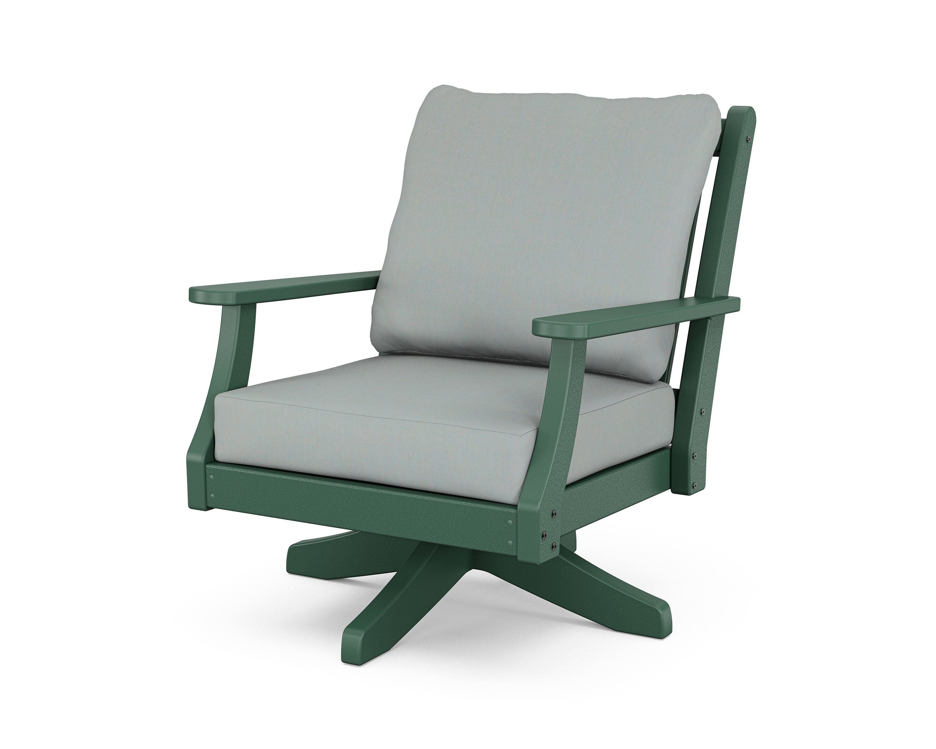 Wovendale Deep Seating Swivel Chair in Green / Spa