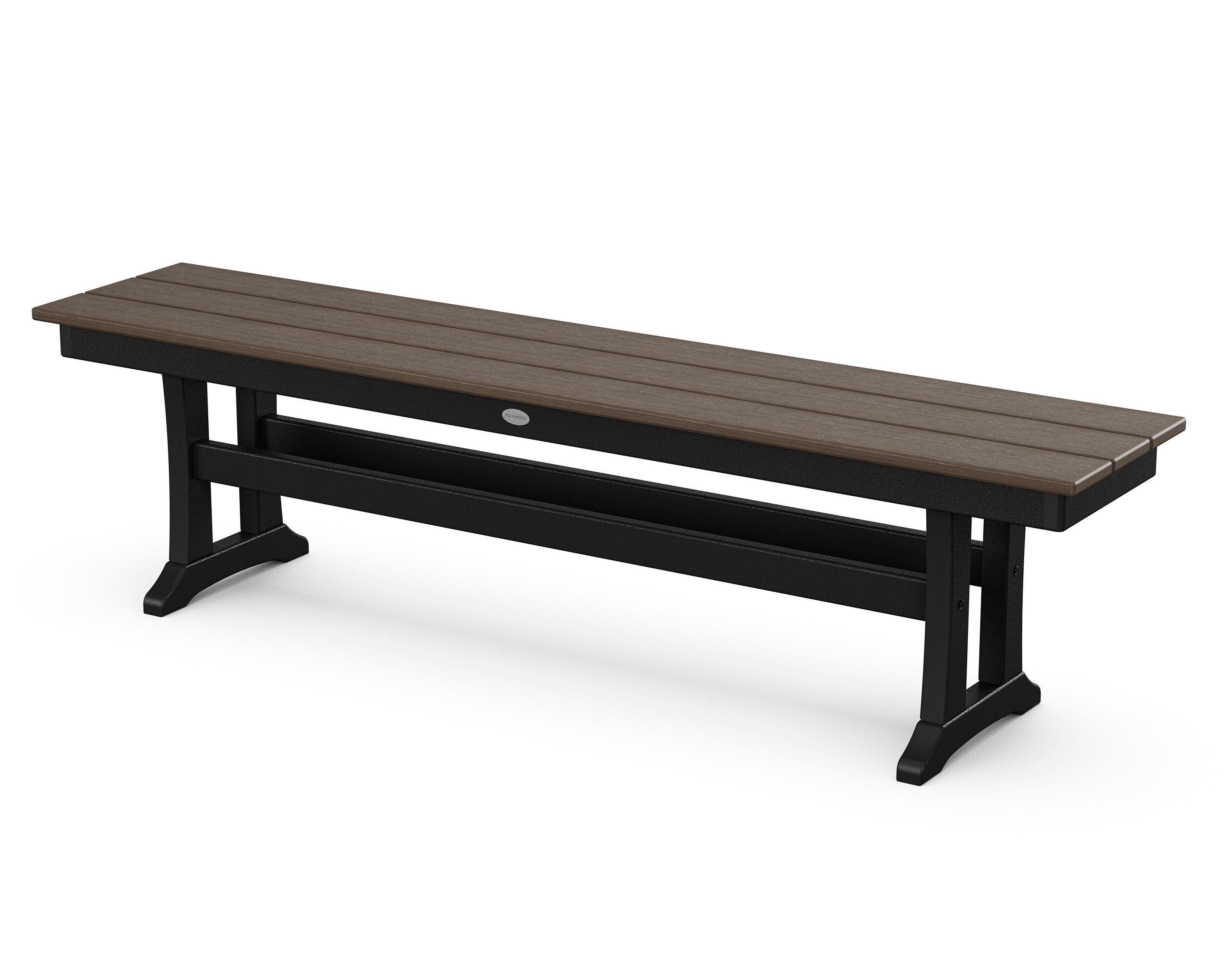 Farmhouse Trestle 65" Bench in Black / Kona