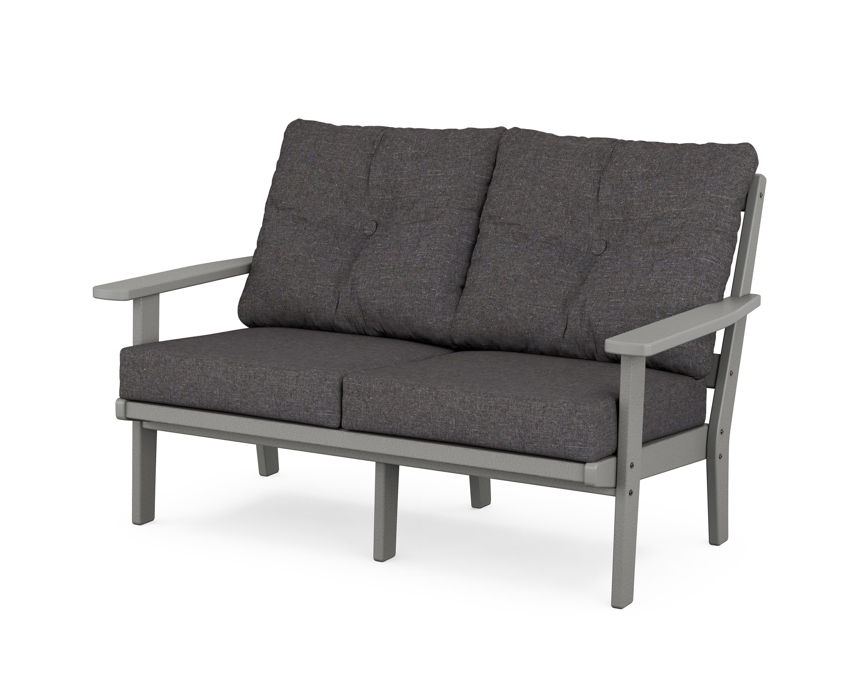 Prairie Deep SeatingLoveseat in Slate Grey / Ash Charcoal