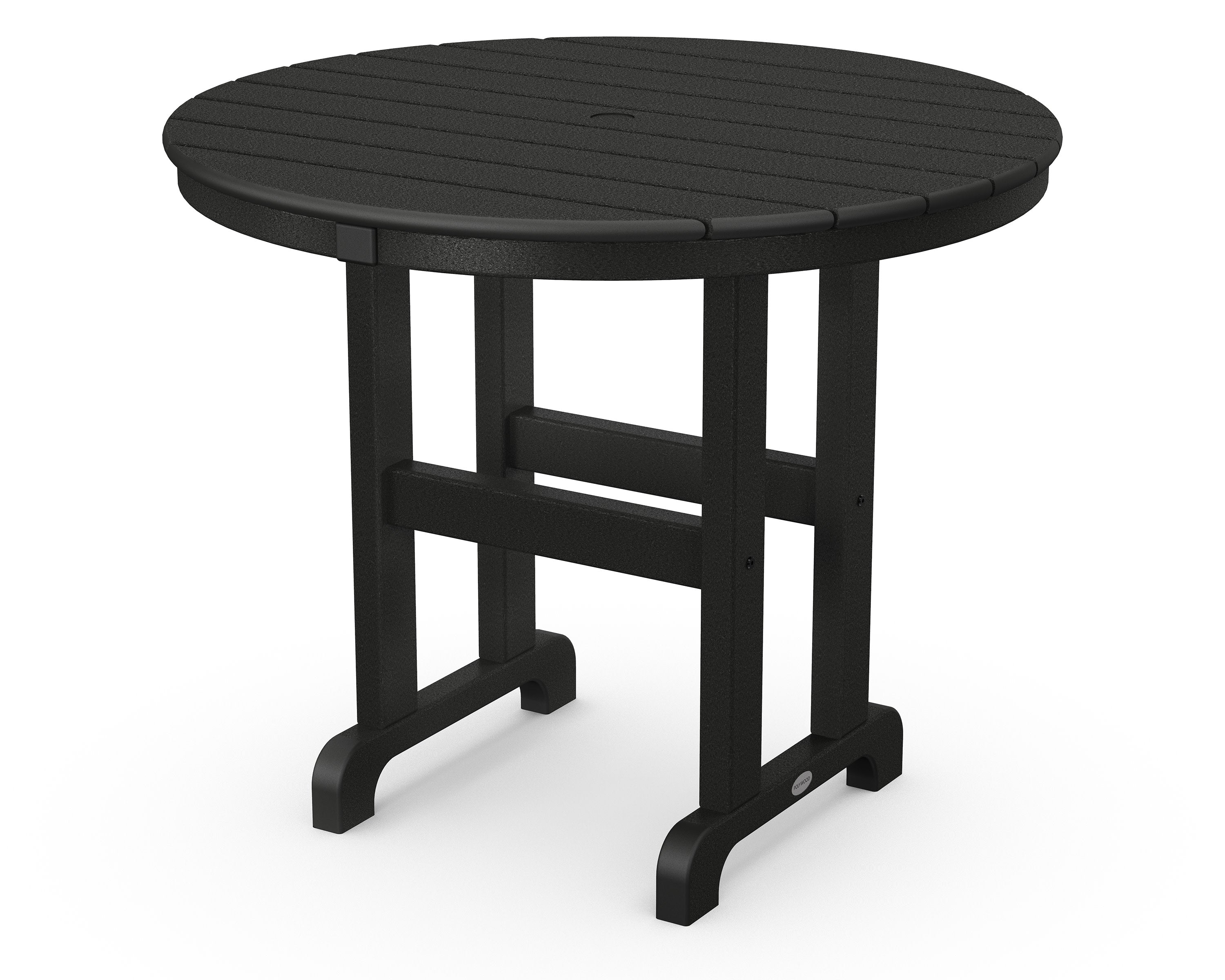36" Round Farmhouse Dining Table in Black