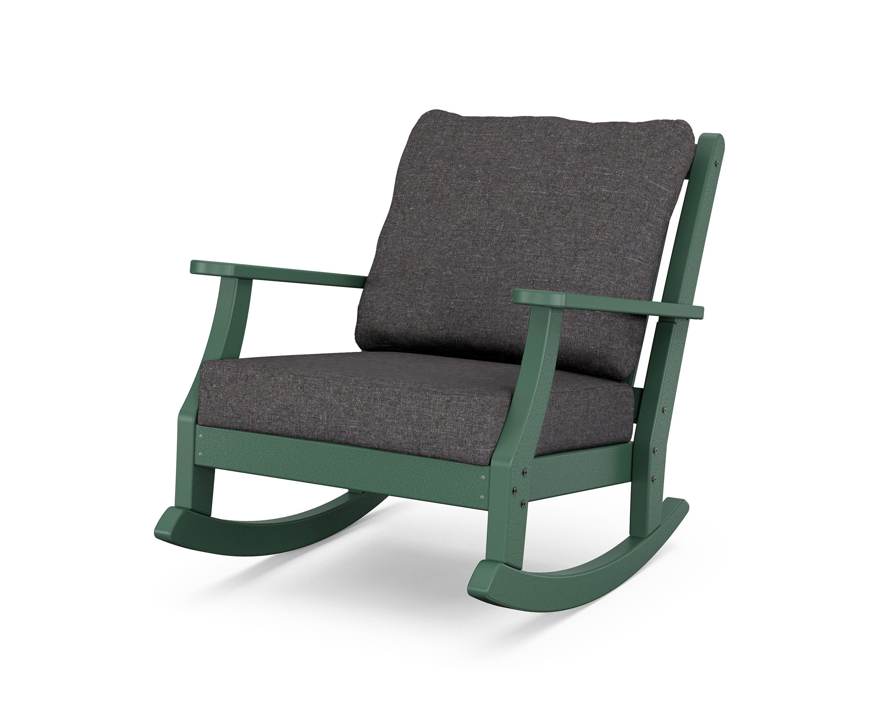 Wovendale Deep Seating Rocking Chair in Green / Ash Charcoal