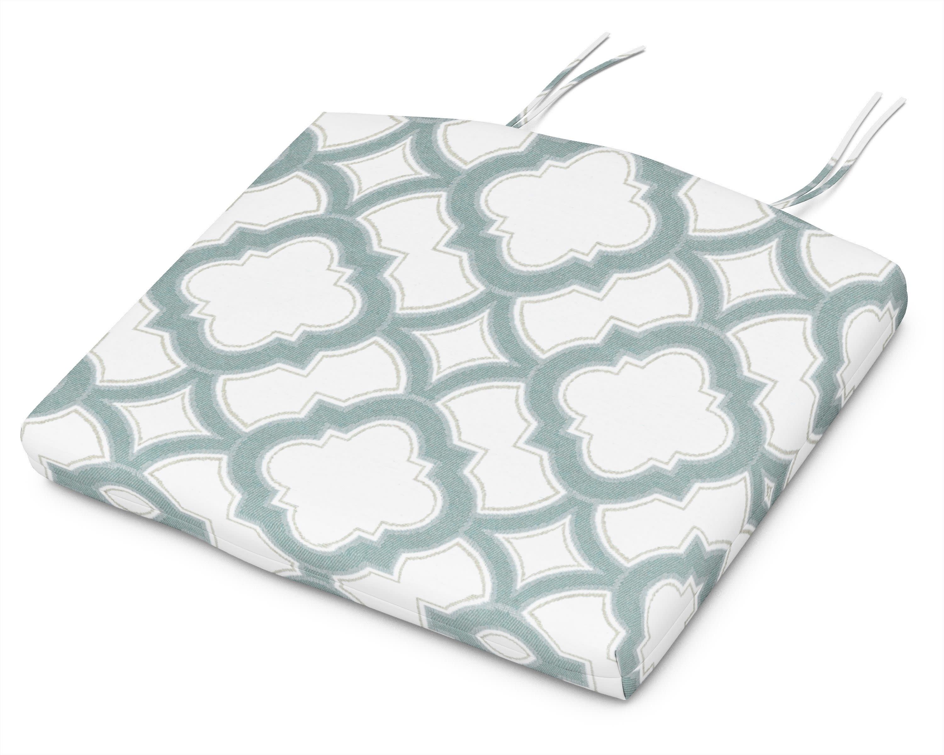 Standard Seat Cushion 18"D x 22"W x 2.5"H in Trellis Glacier Spa