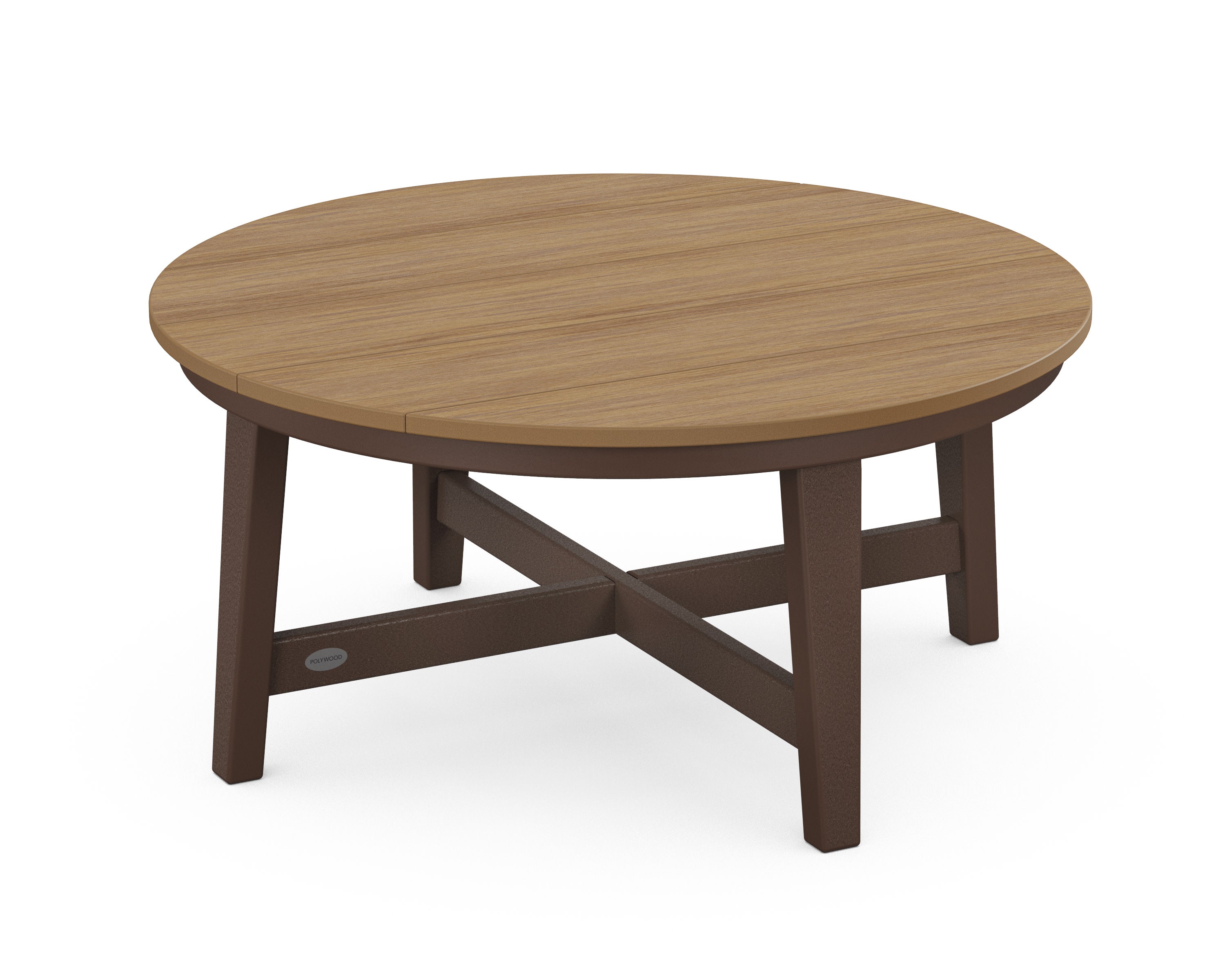 Newport 36" Round Coffee Table in Mahogany / Natural