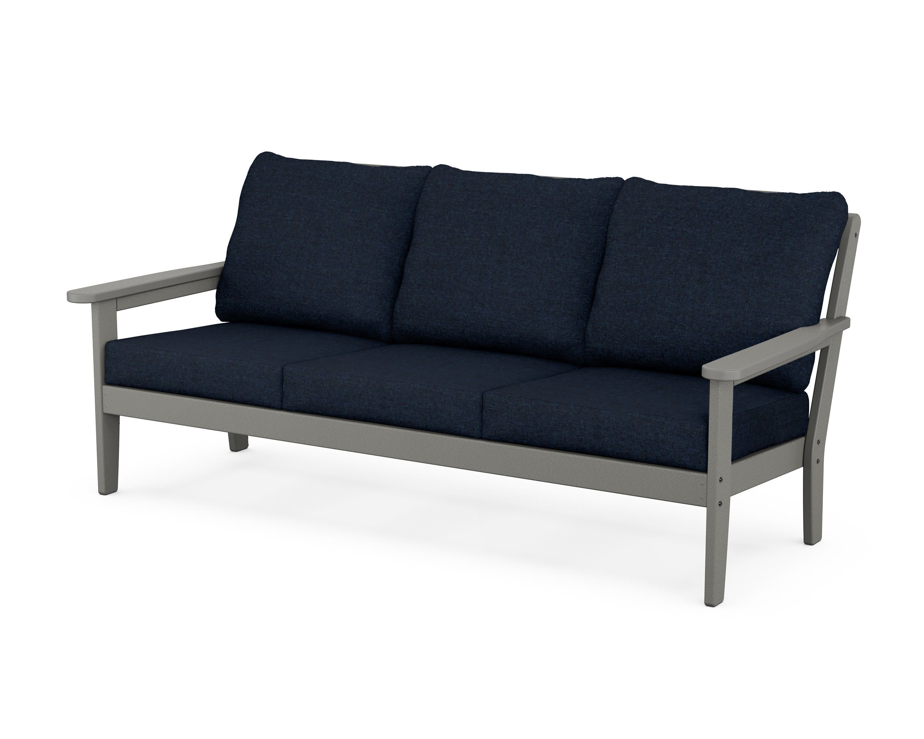 Cottage Deep Seating Sofa in Slate Grey / Marine Indigo