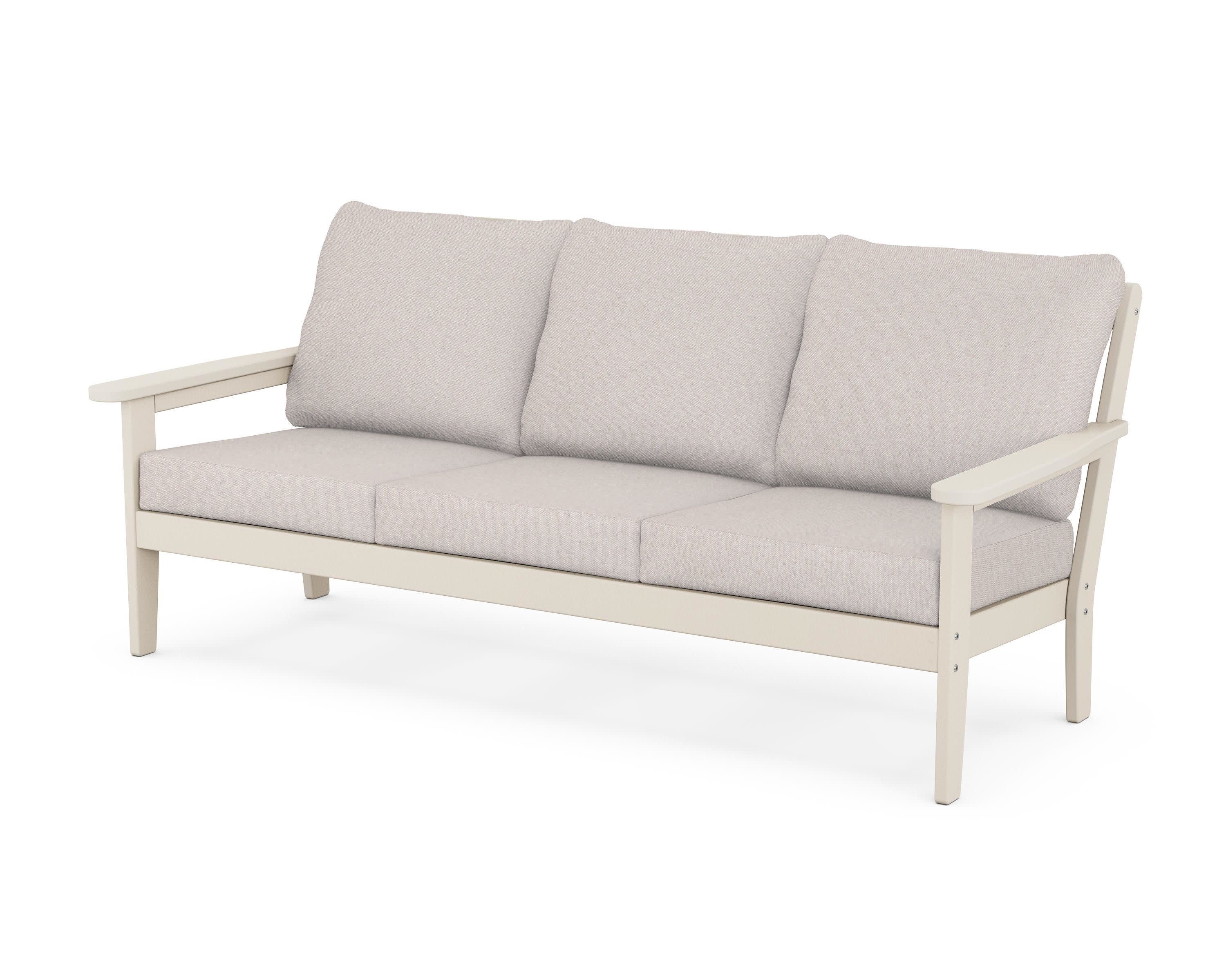 Cottage Deep Seating Sofa in Sand / Dune Burlap