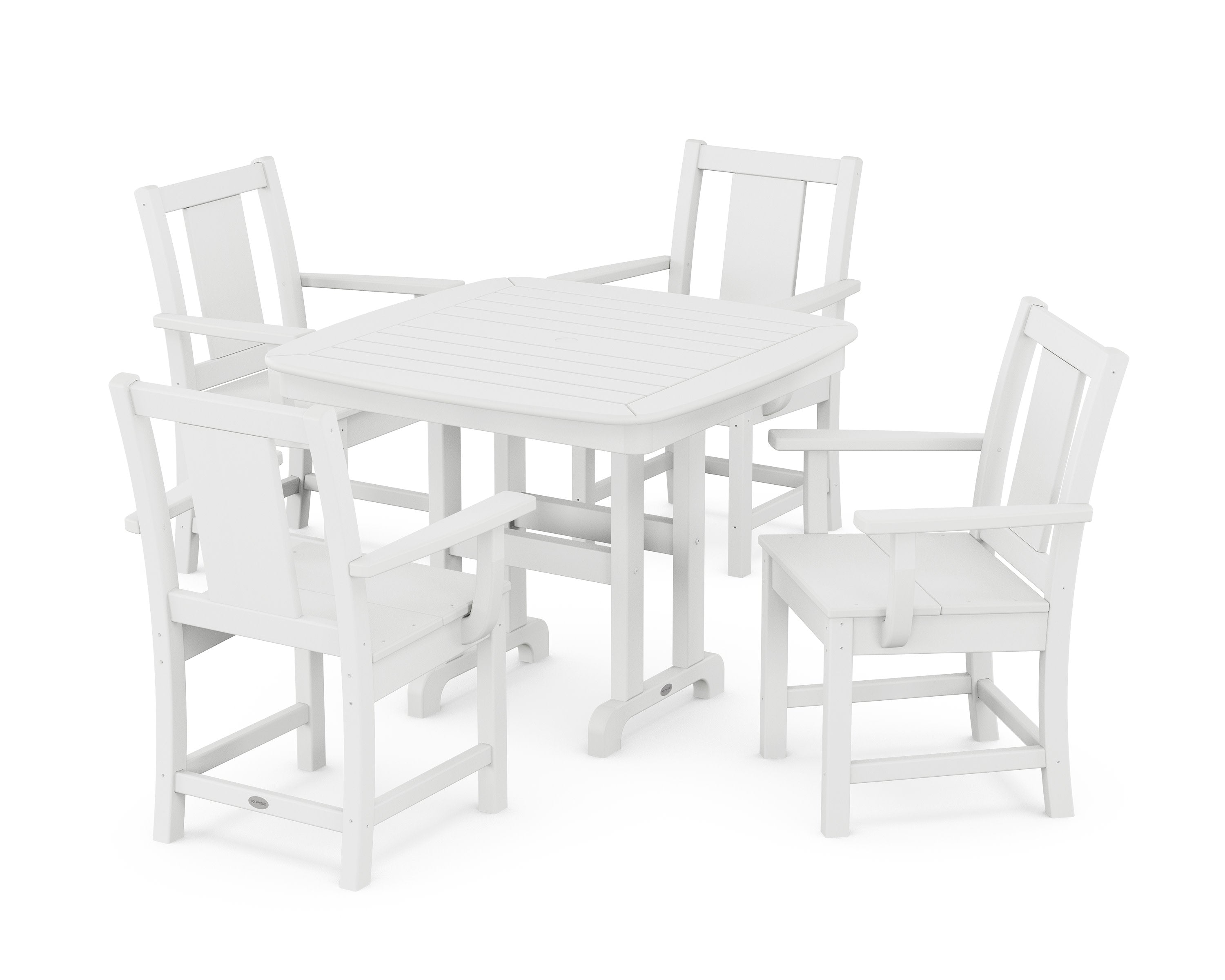 Prairie 5-Piece Dining Set in White