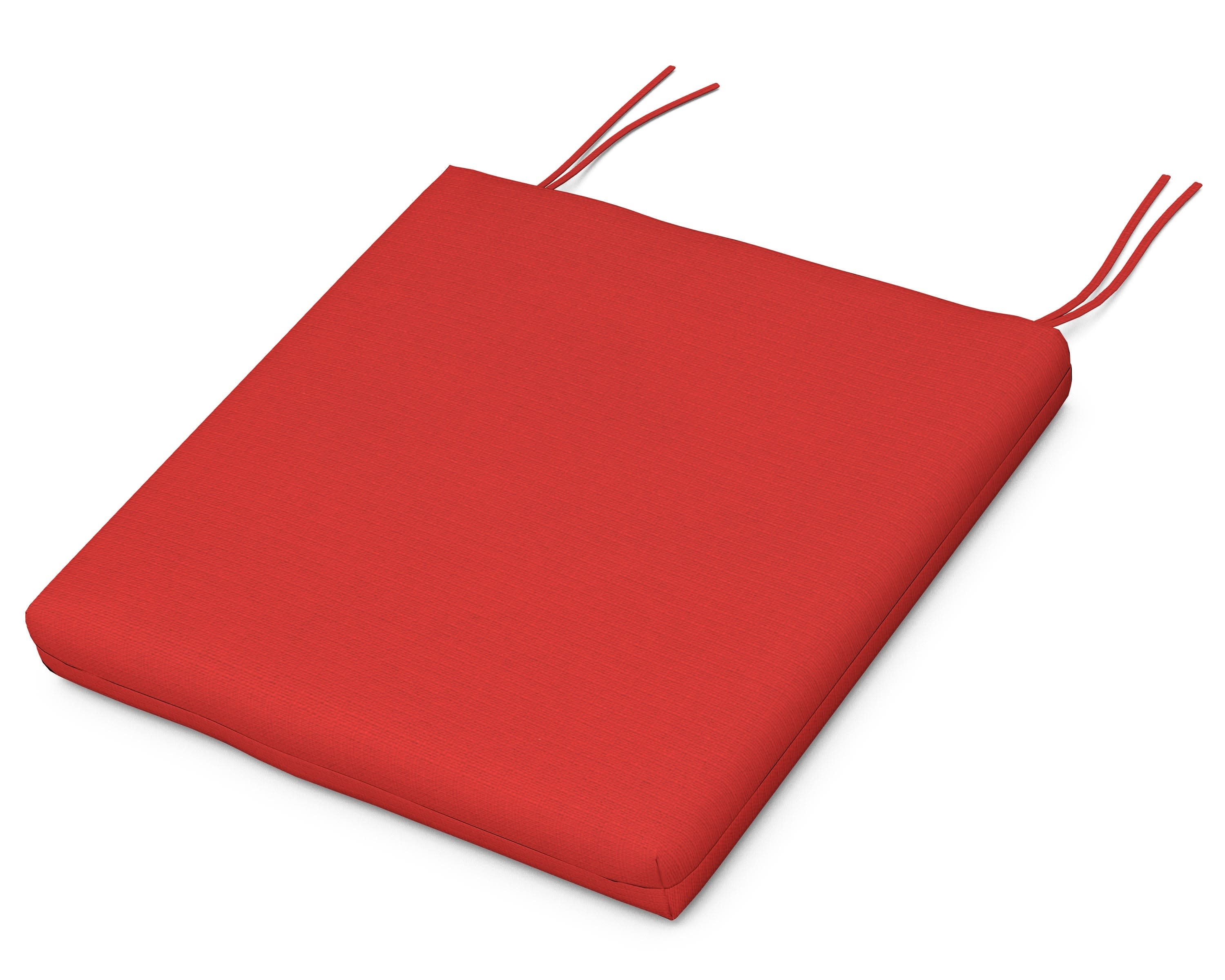 Seat Cushion - 17.5"D x 20"W x 2.5"H in Crimson Linen
